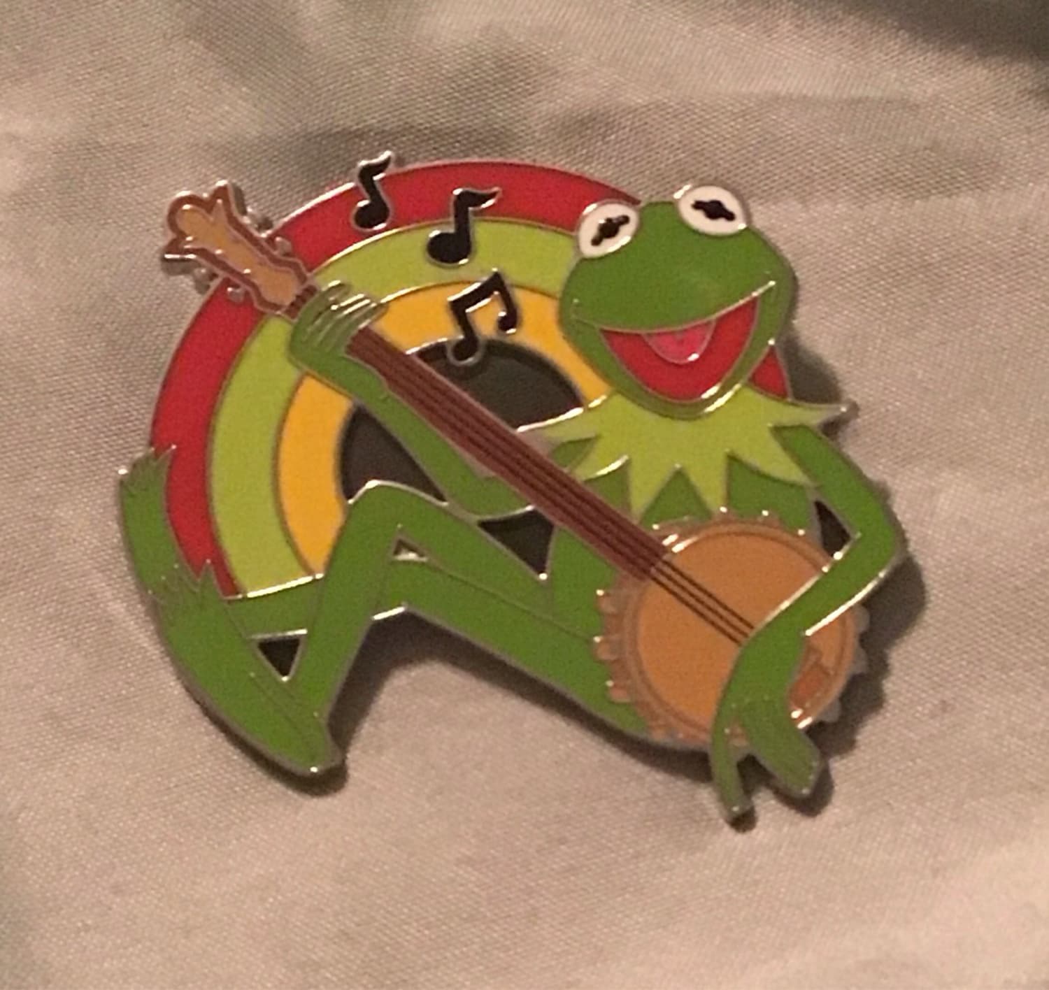 Kermit the Frog with Banjo and Rainbow