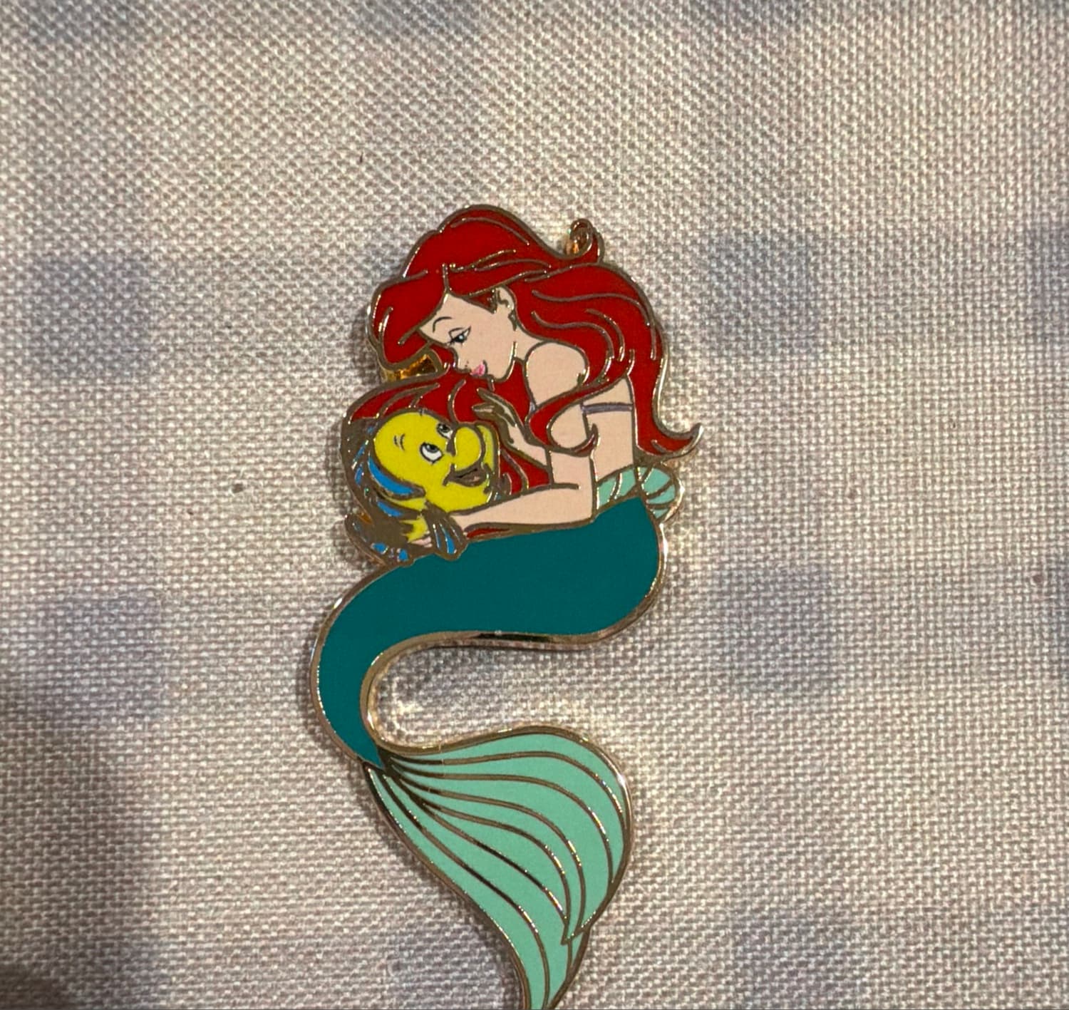 Ariel with Flounder - pink à la mode front
