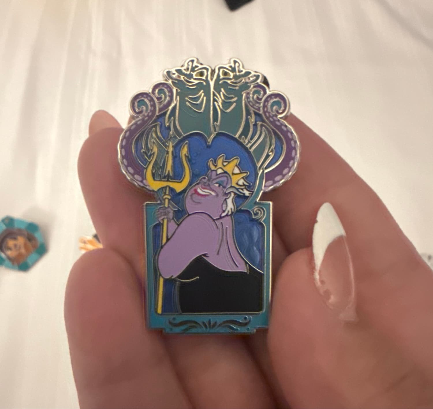Ursula with Trident Villain Frame Pin