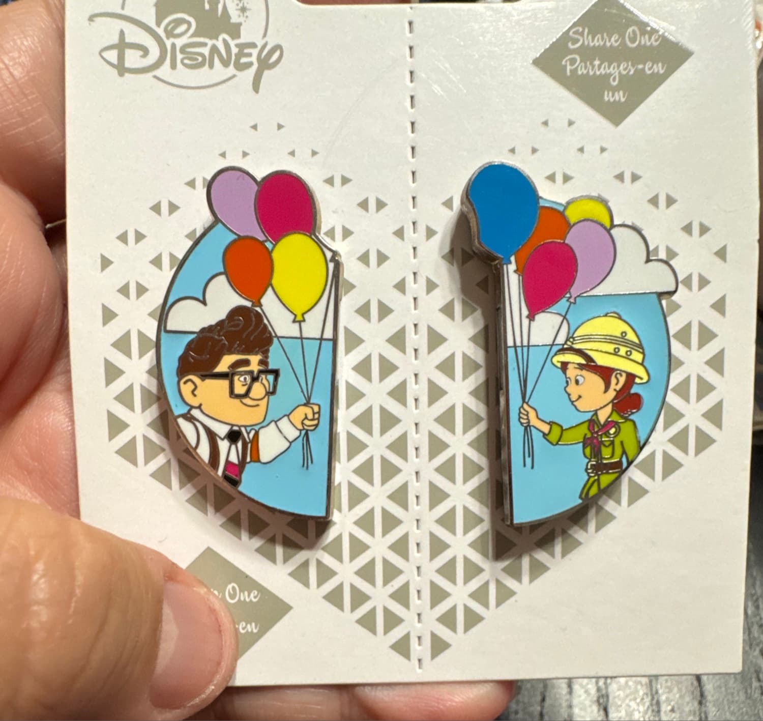 Disney Pixar Up Carl and Ellie Share One Keep One Pin Set