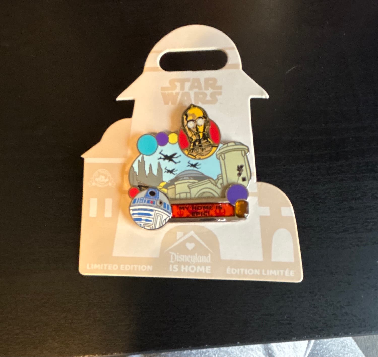Disneyland is Home C-3PO & R2-D2 Star Wars: Galaxy's Edge Pin