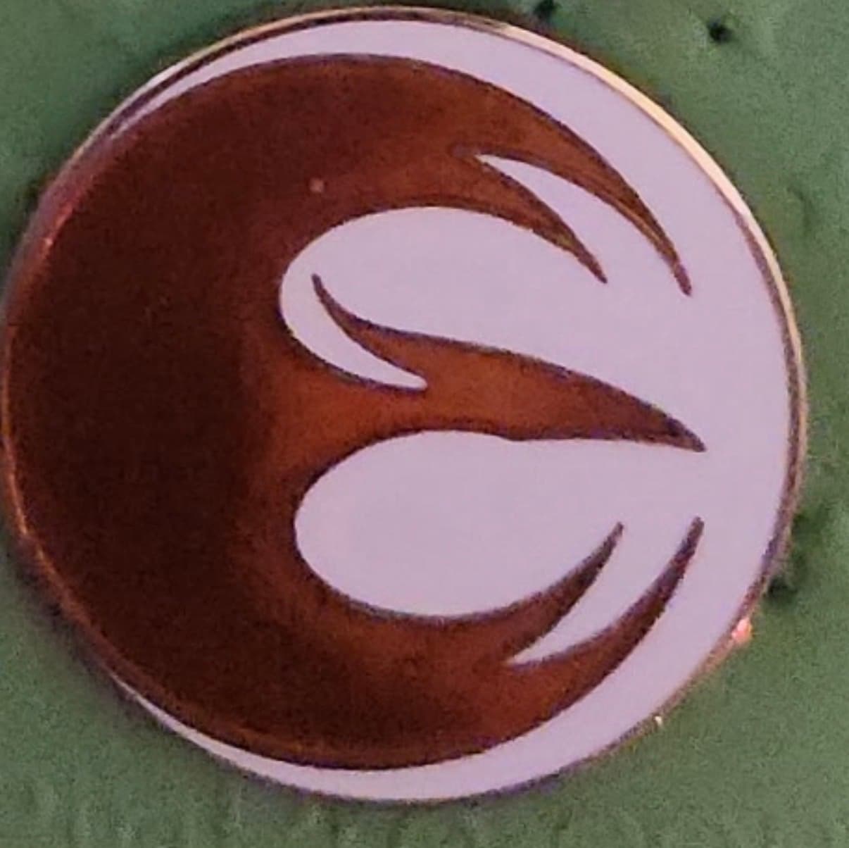 Orange Rebel Starbird Symbol Pin front