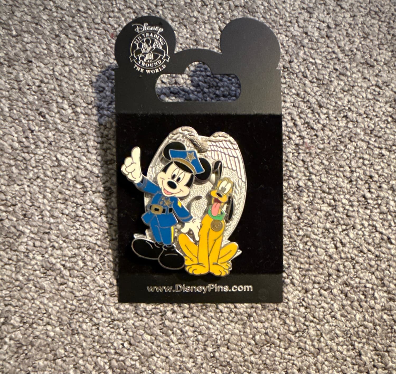 Police Officer Mickey Mouse K9 Dog Pluto Badge Pin