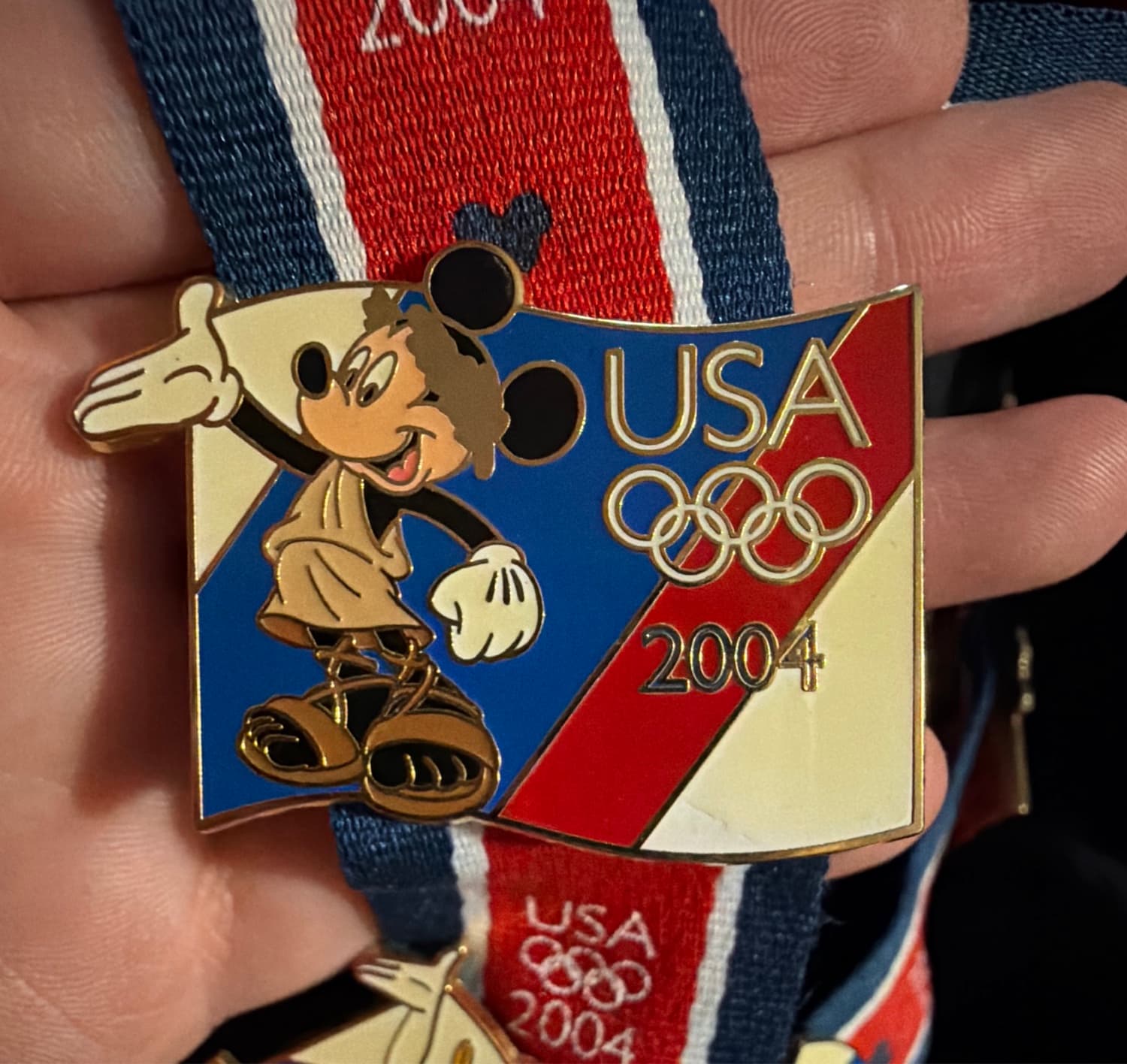 Mickey Mouse - Olympics 2004 - USA Olympic Logo front