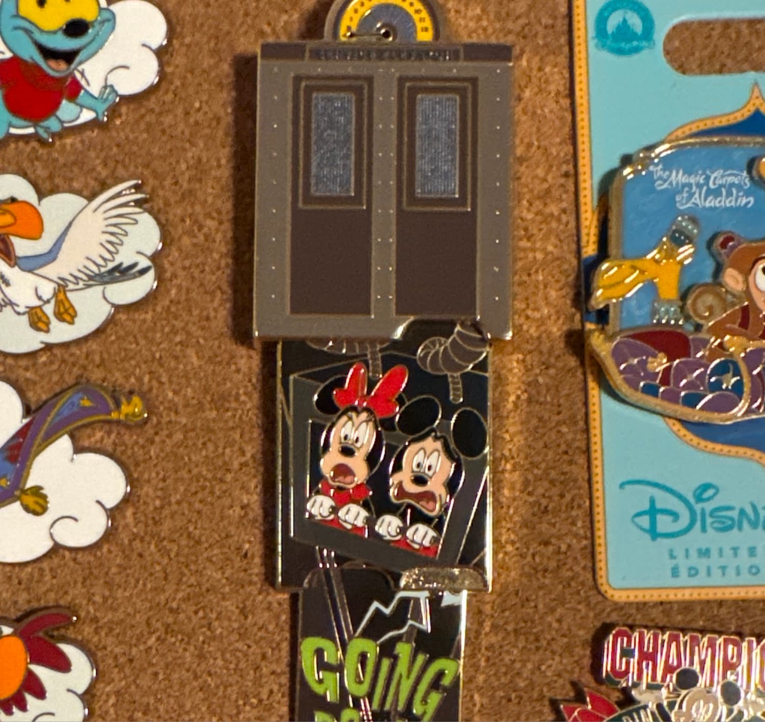 Mickey and Minnie Mouse The Twilight Zone Tower of Terror Service Elevator Slider Pin