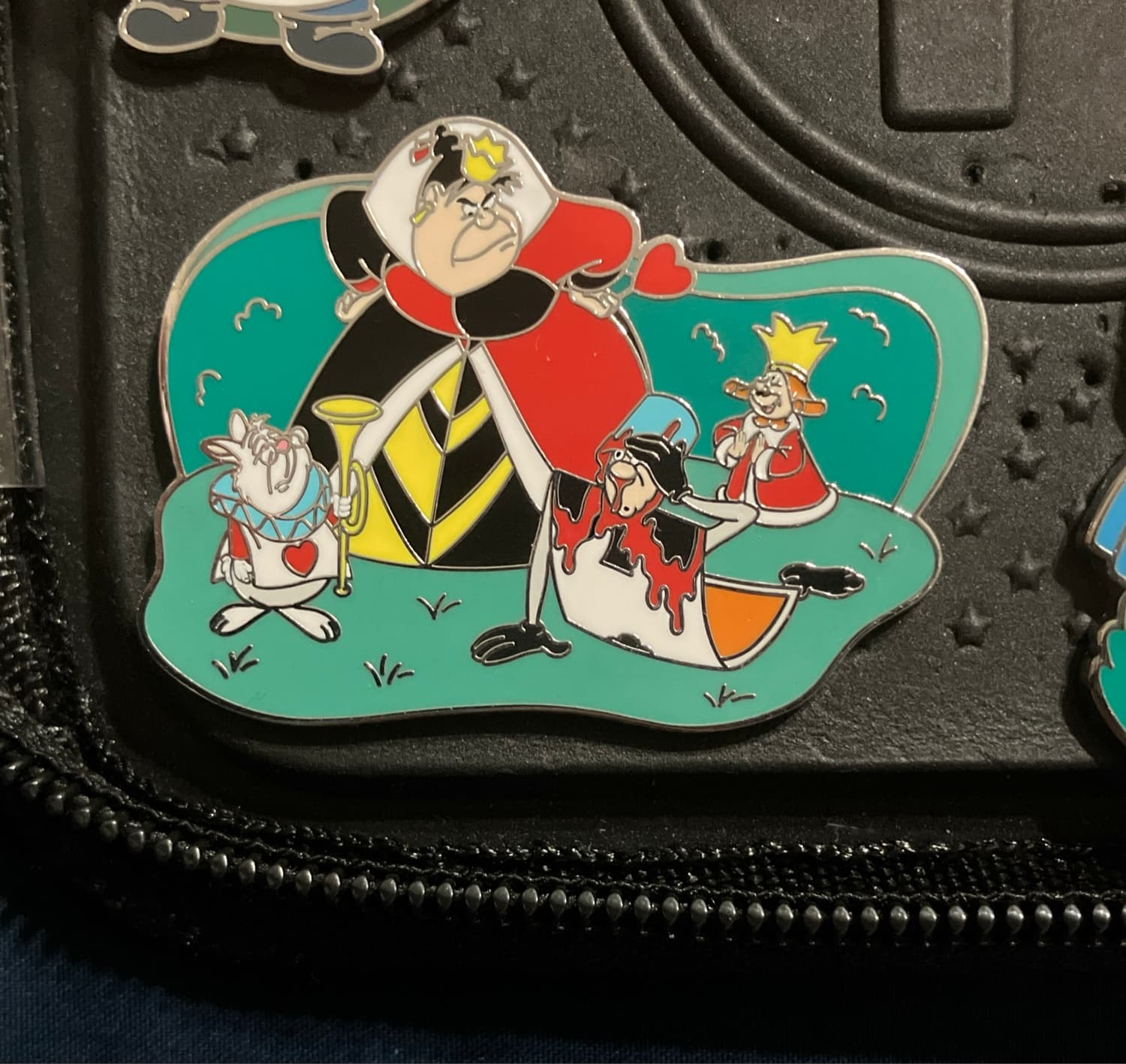 Alice In Wonderland Queen Of Hearts White Rabbit Pin