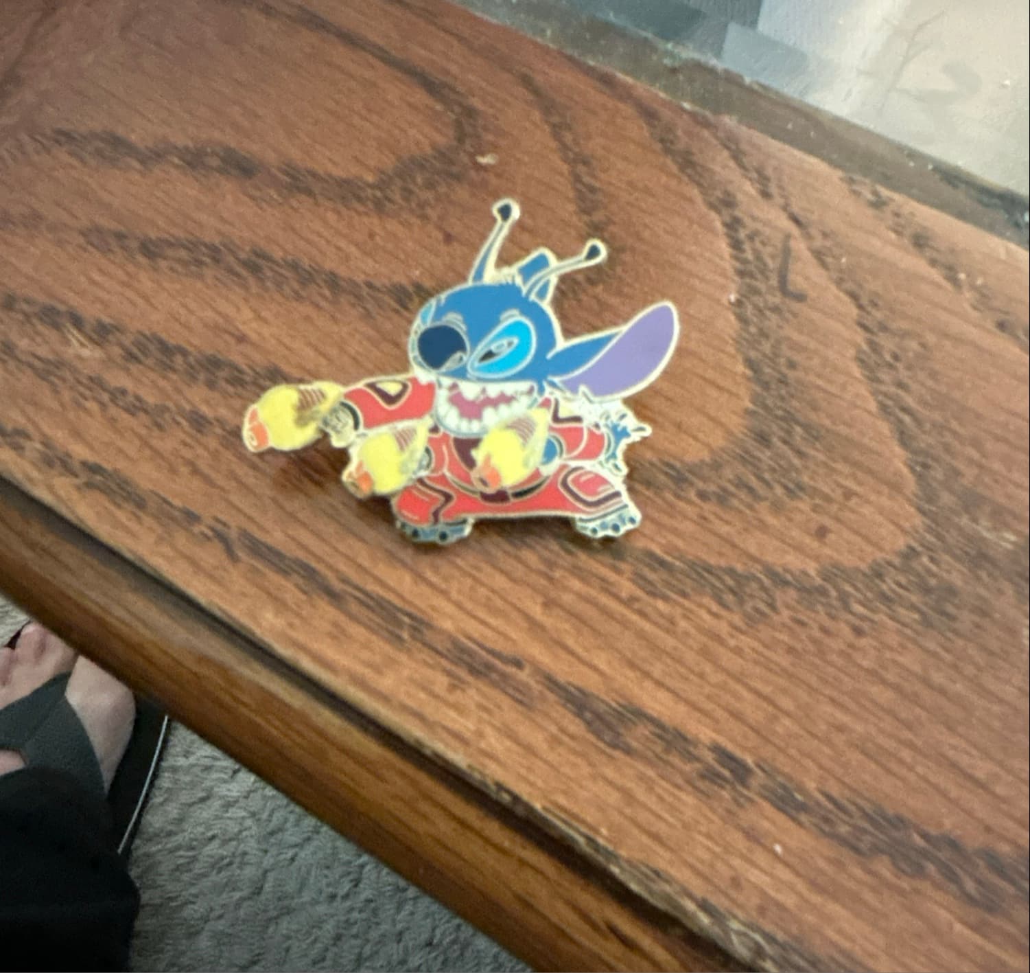 Stitch in his red hover car