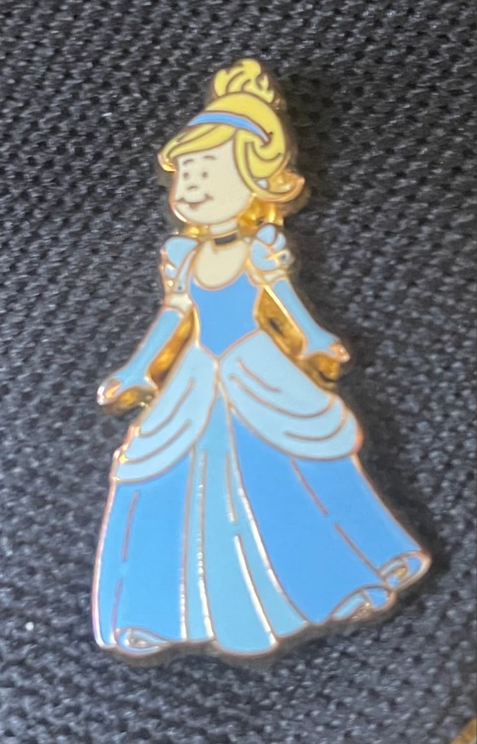 Cinderella Standing in Blue Gown