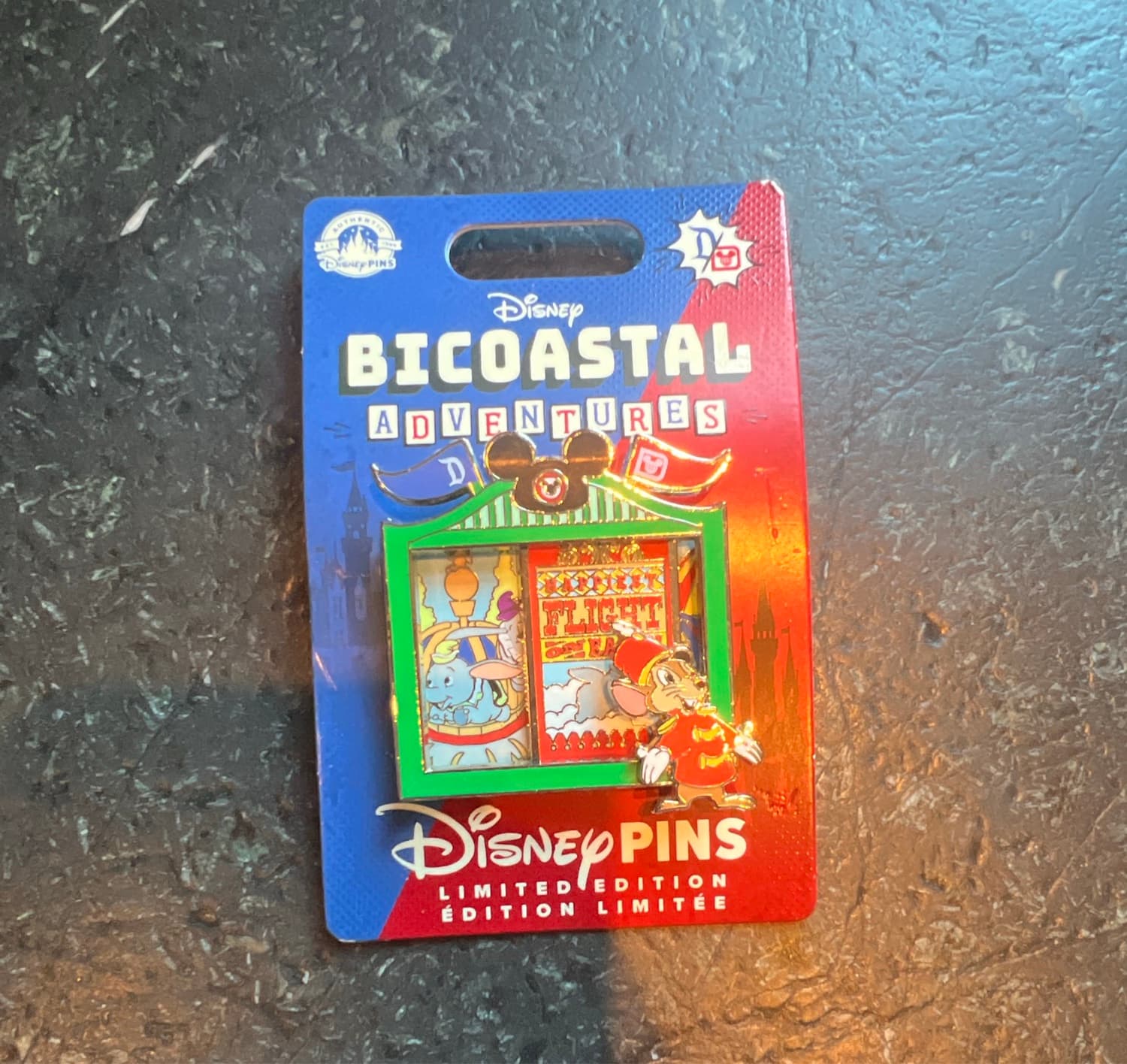Limited Edition Bicoastal Adventures Dumbo the Flying Elephant Pin