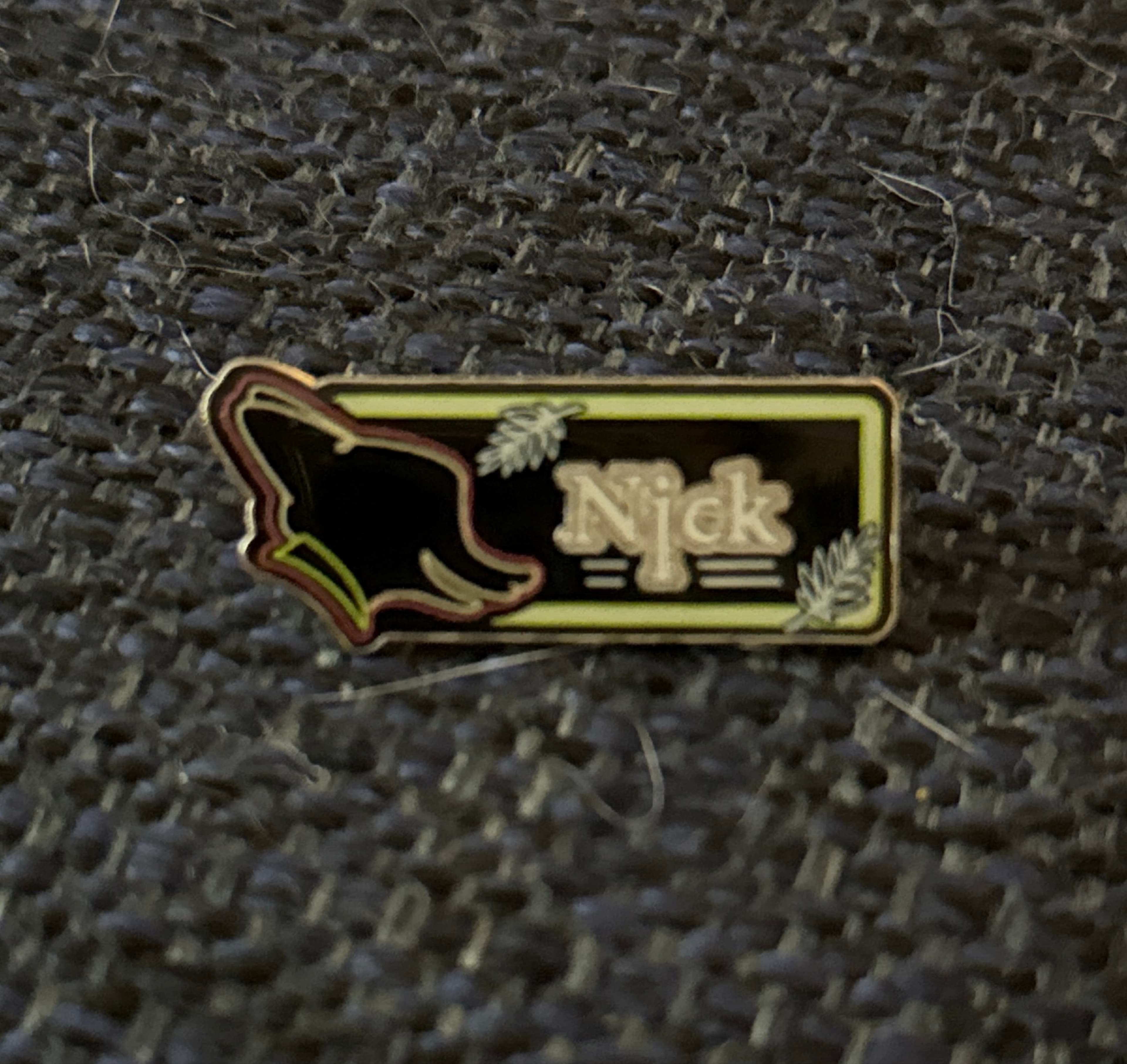 Zootopia Nick Wilde Neon Name Sign Pin