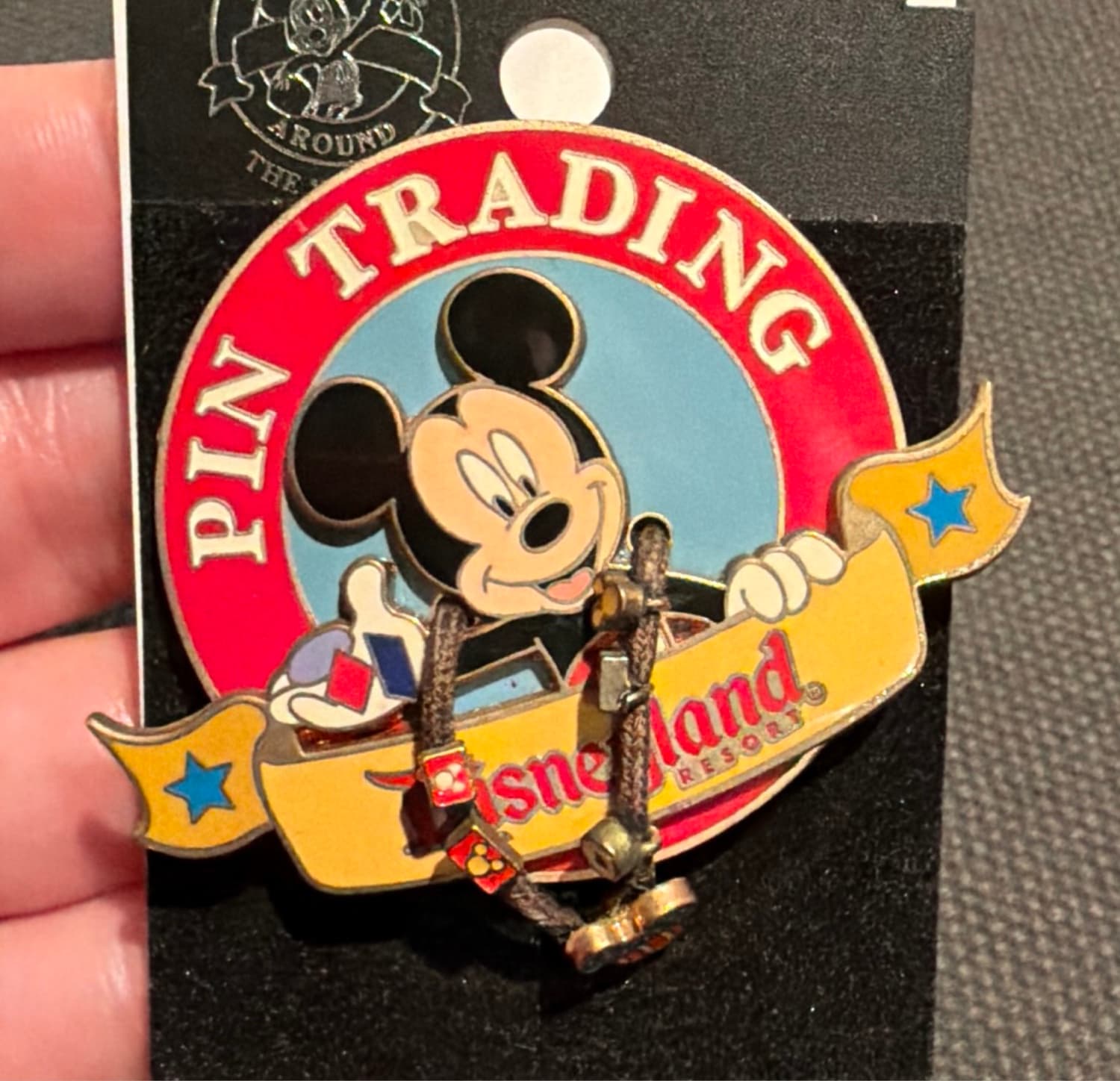Mickey Mouse Pin Trading Disneyland Resort Dangle Pin