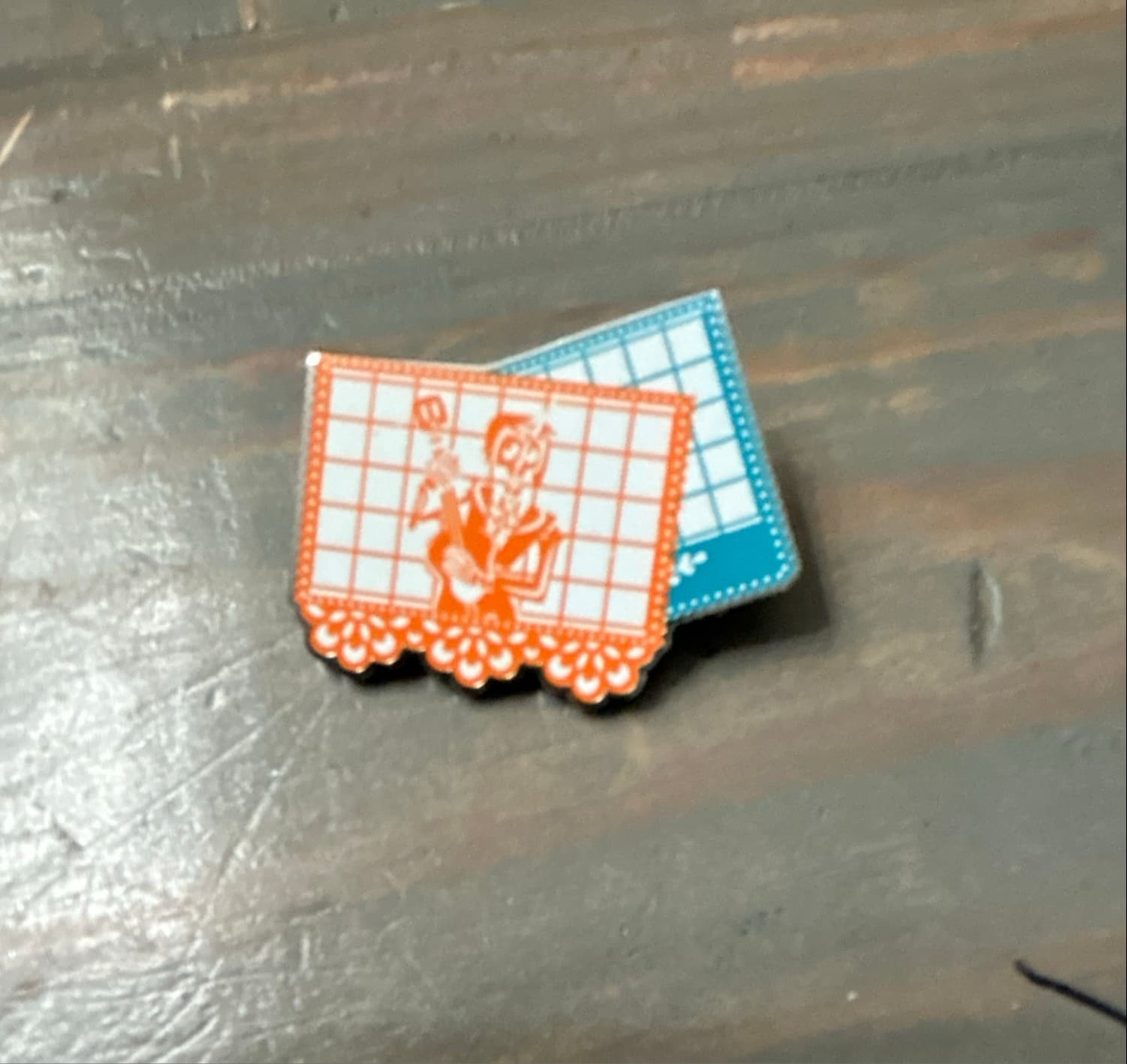 Coco Papel Picado Mystery Pin Set - Hector Playing Guitar front