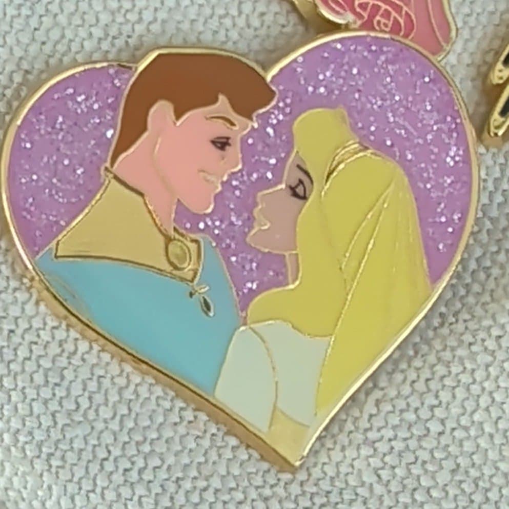 Prince Phillip and Aurora Glitter Chaser Pin