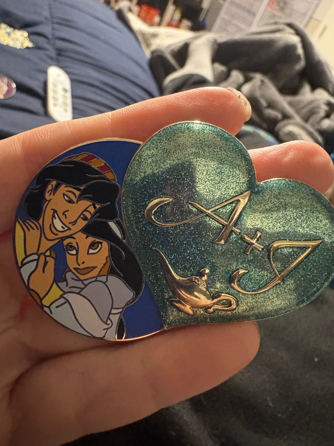 Aladdin Jasmine Valentine Heart A+J