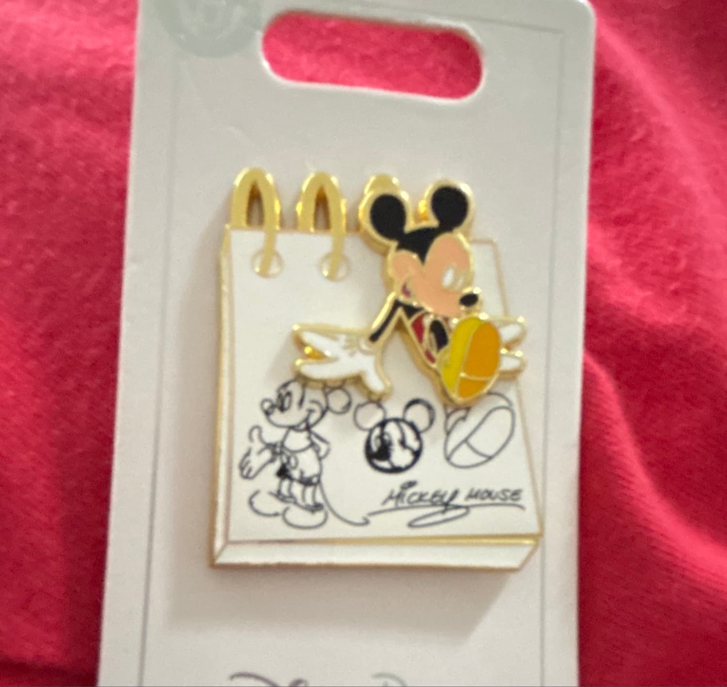 Mickey Mouse 3D Sketch Pad Pin front