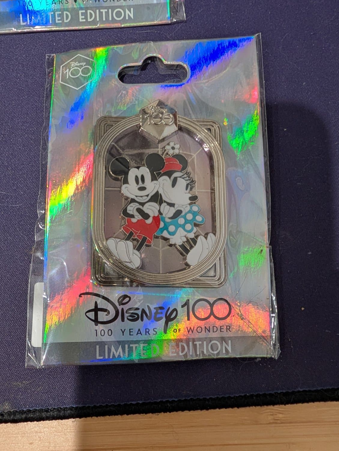 Disney 100 Years of Wonder Mickey & Minnie Mouse Limited Edition Pin front