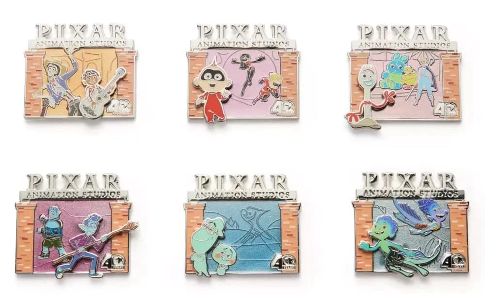 Pixar Animation Studios 40 Years Pin Box Set 4 front