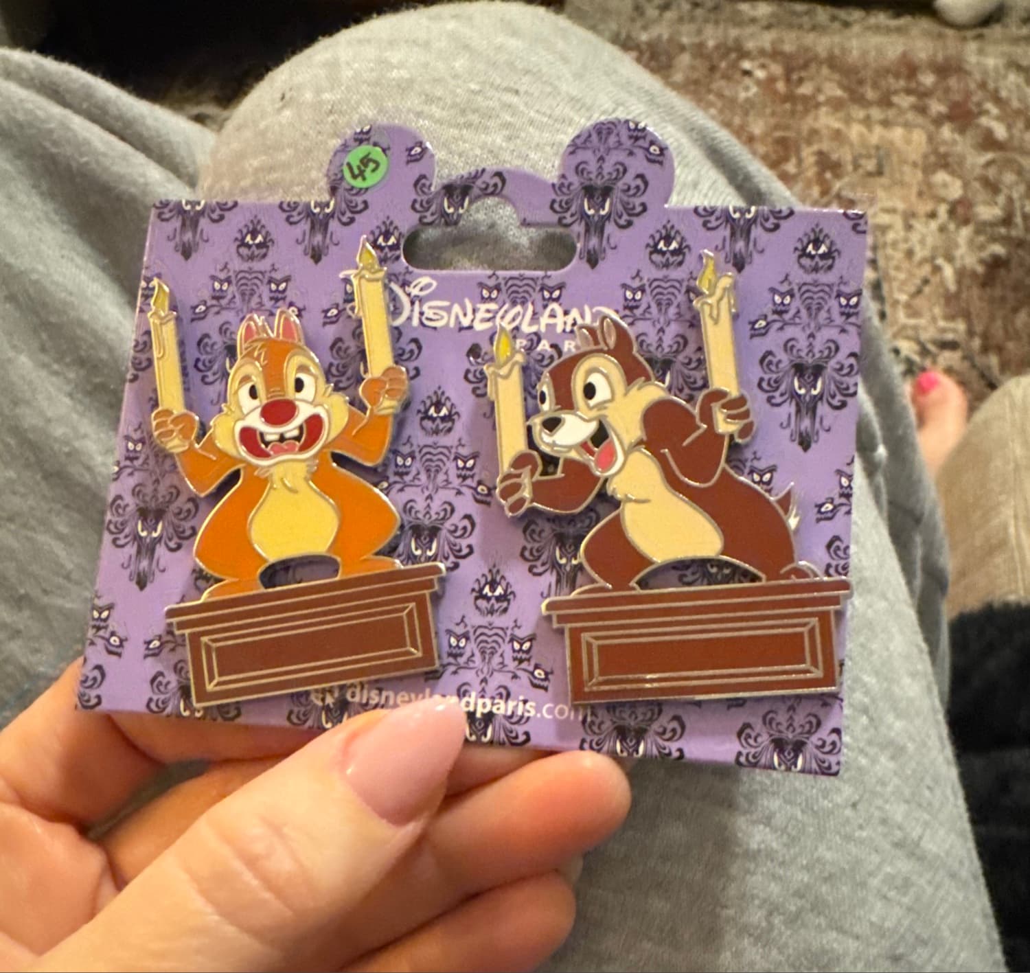 Chip and Dale Phantom Manor Candles Pin Set - Disneyland Paris