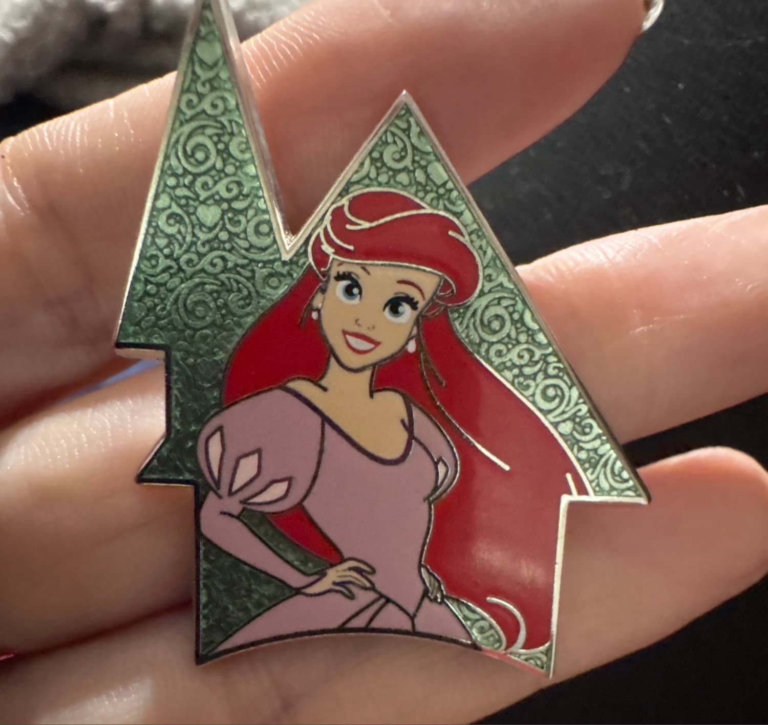 Ariel Princess Castle Pink Dress Booster Pin