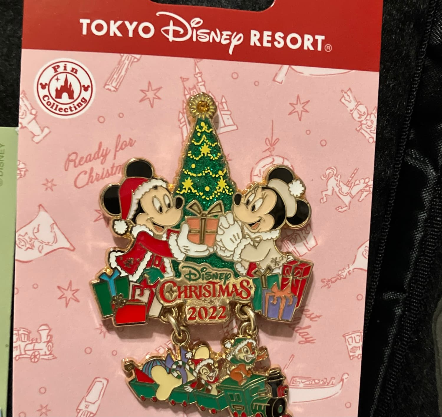 Christmas 2022 Mickey & Minnie Mouse Chip & Dale Train Pin
