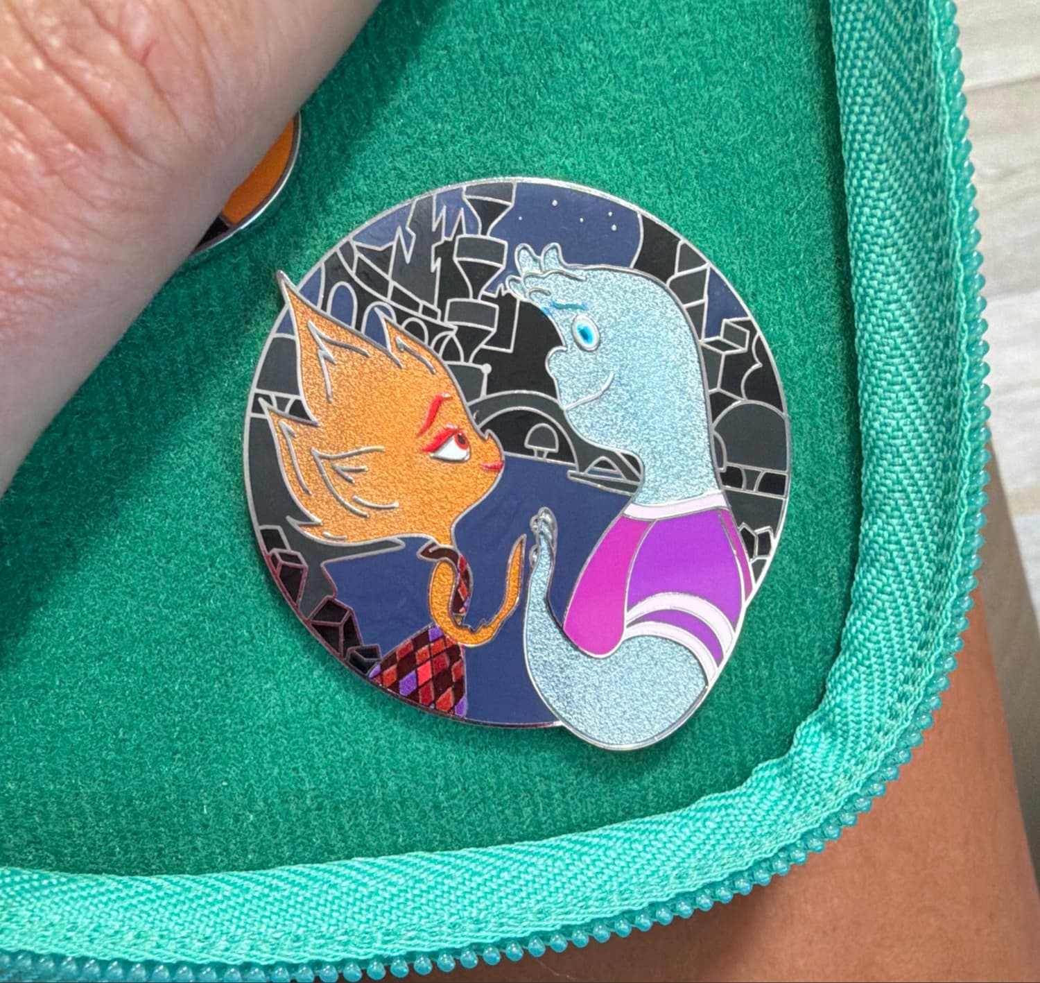 Elemental - Wade Ripple and Ember Lumen Profiles Pin front
