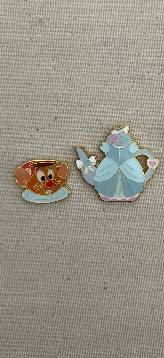 Loungefly Disney Cinderella Gus Gus Teacup Enamel Pin front