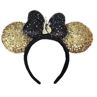 Tinker Bell Castle Disneyland Paris 30th Gold Sequin Ears