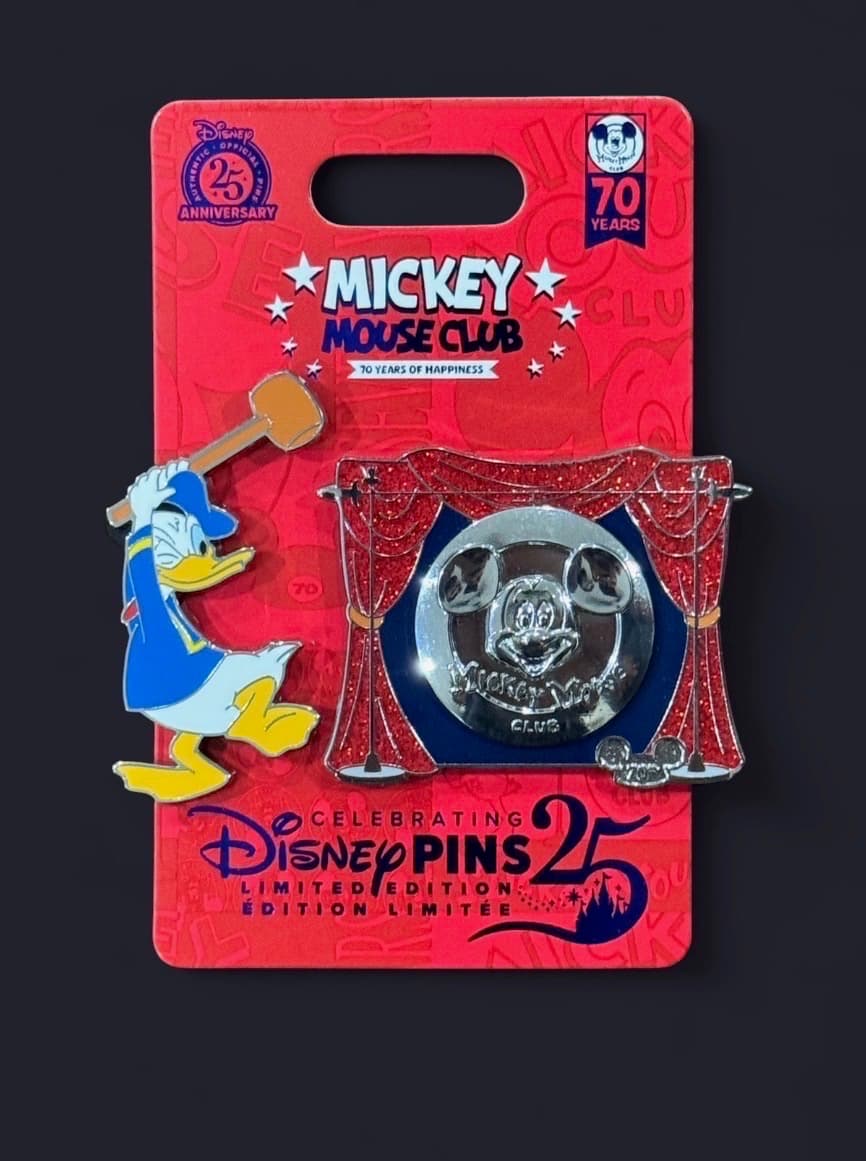 Donald Duck And Gong Pin Set Mickey Mouse Clubhouse 70th front