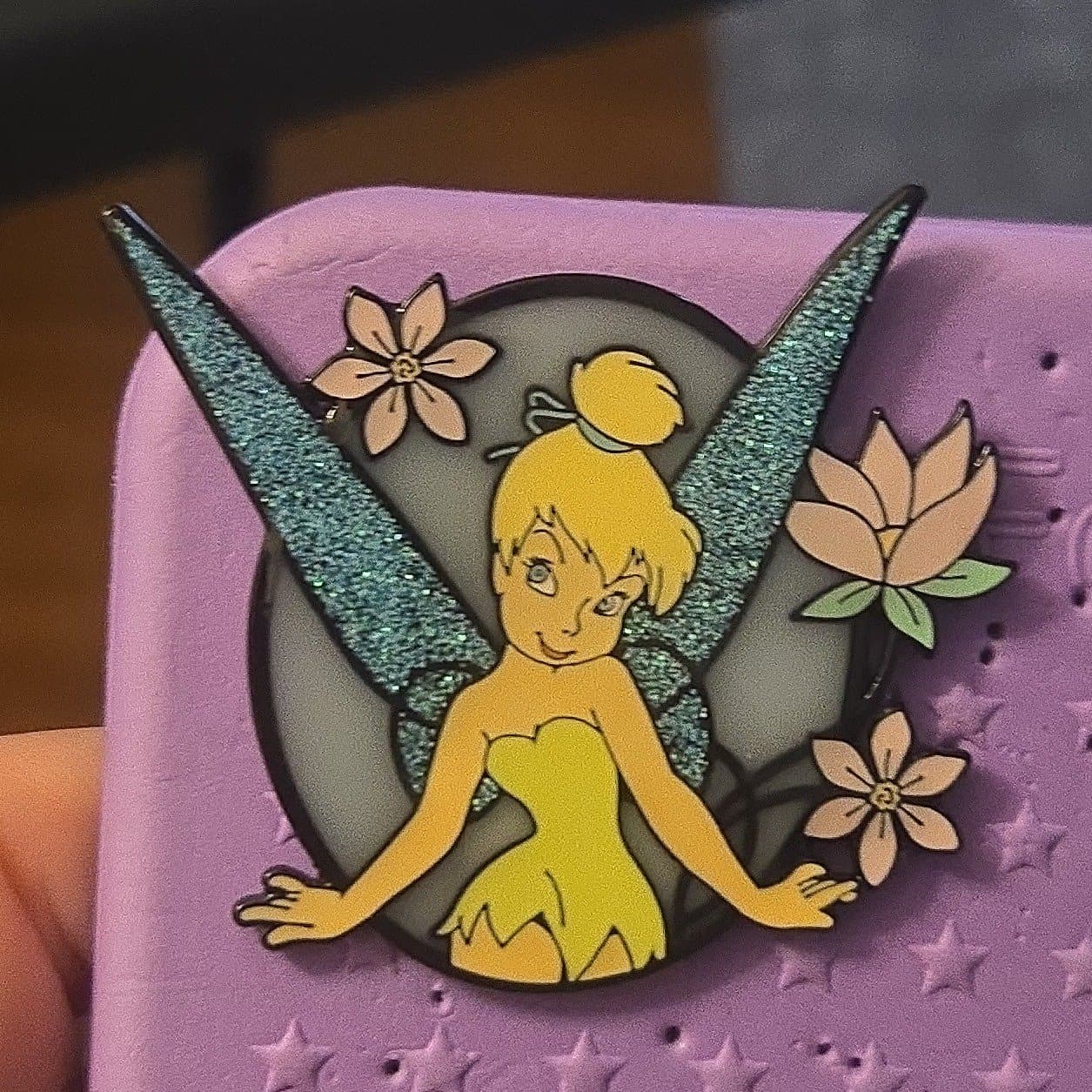 Tinker Bell with Glitter Wings and Flowers