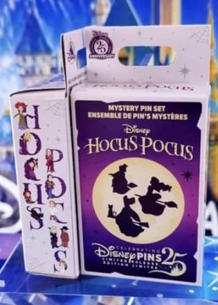 Disney Hocus Pocus Letters Mystery Pin Set Limited Release (2 pins per box) Unopened Box front