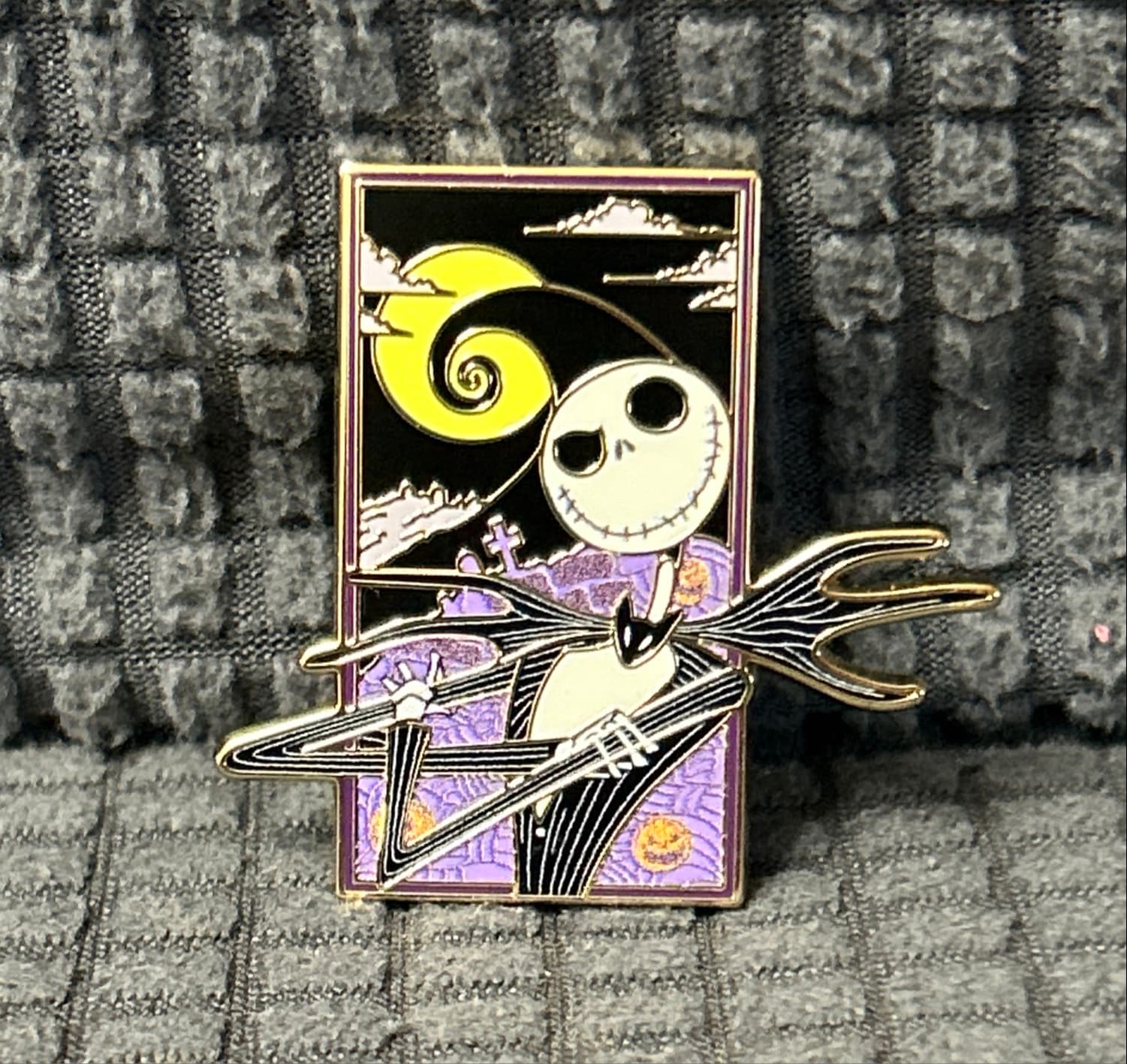 Jack Skellington Graveyard Portrait Nightmare Before Christmas Disney Pin front