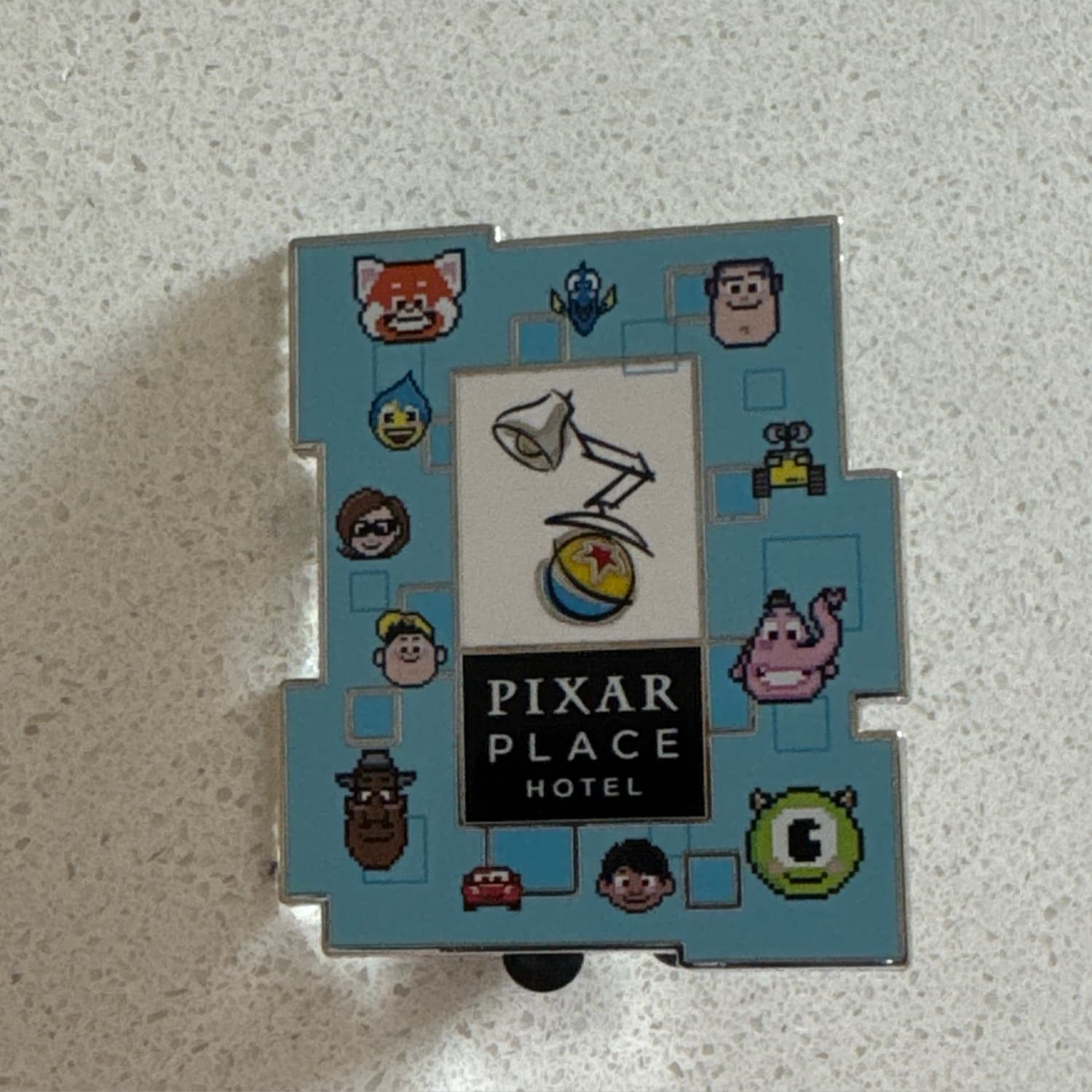 Pixar Place Hotel - Pixel Characters Pin