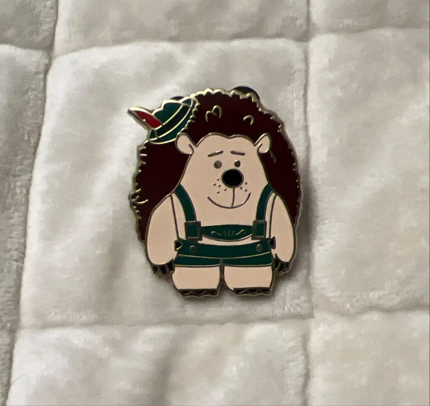 Epcot Germany Pavilion Hedgehog in Lederhosen Pin
