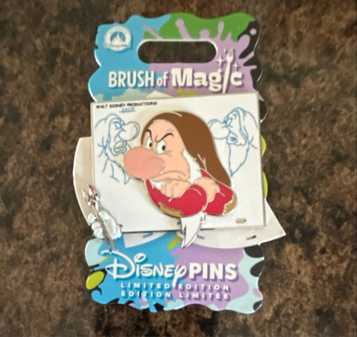 Grumpy Pin – Snow White and the Seven Dwarfs – Brush of Magic – Limited Edition front