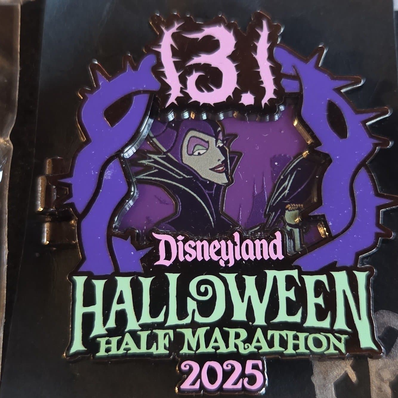 Disneyland Resort runDisney Halloween 2025 Half Marathon Maleficent Pin