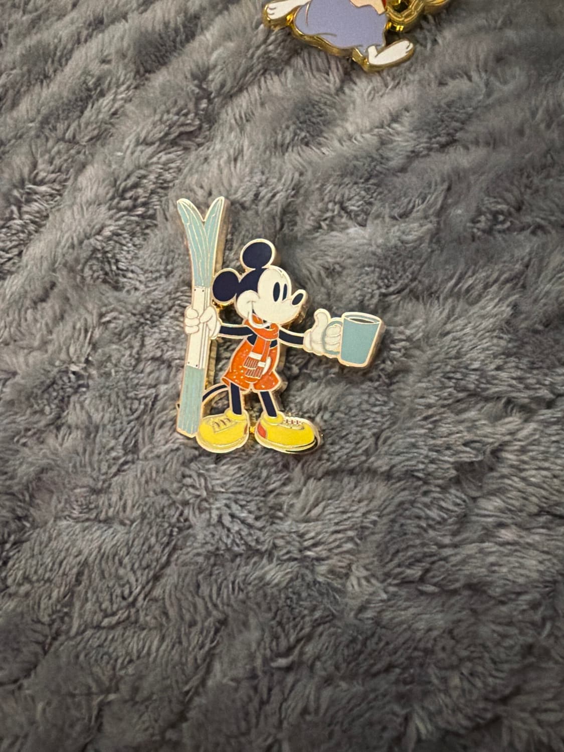 Mickey Mouse Skiing with Hot Cocoa Mug Pin