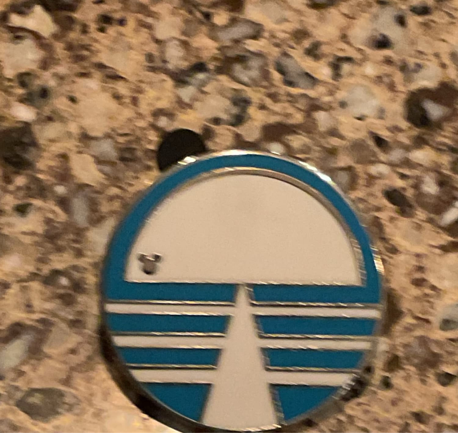 Hidden Mickey Retro EPCOT World of Motion Logo Icon Pin