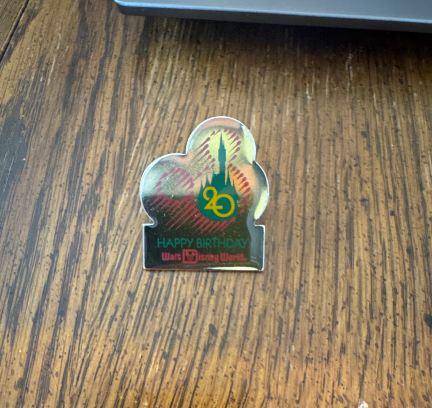 Walt Disney World 20th Anniversary Happy Birthday Castle Pin front
