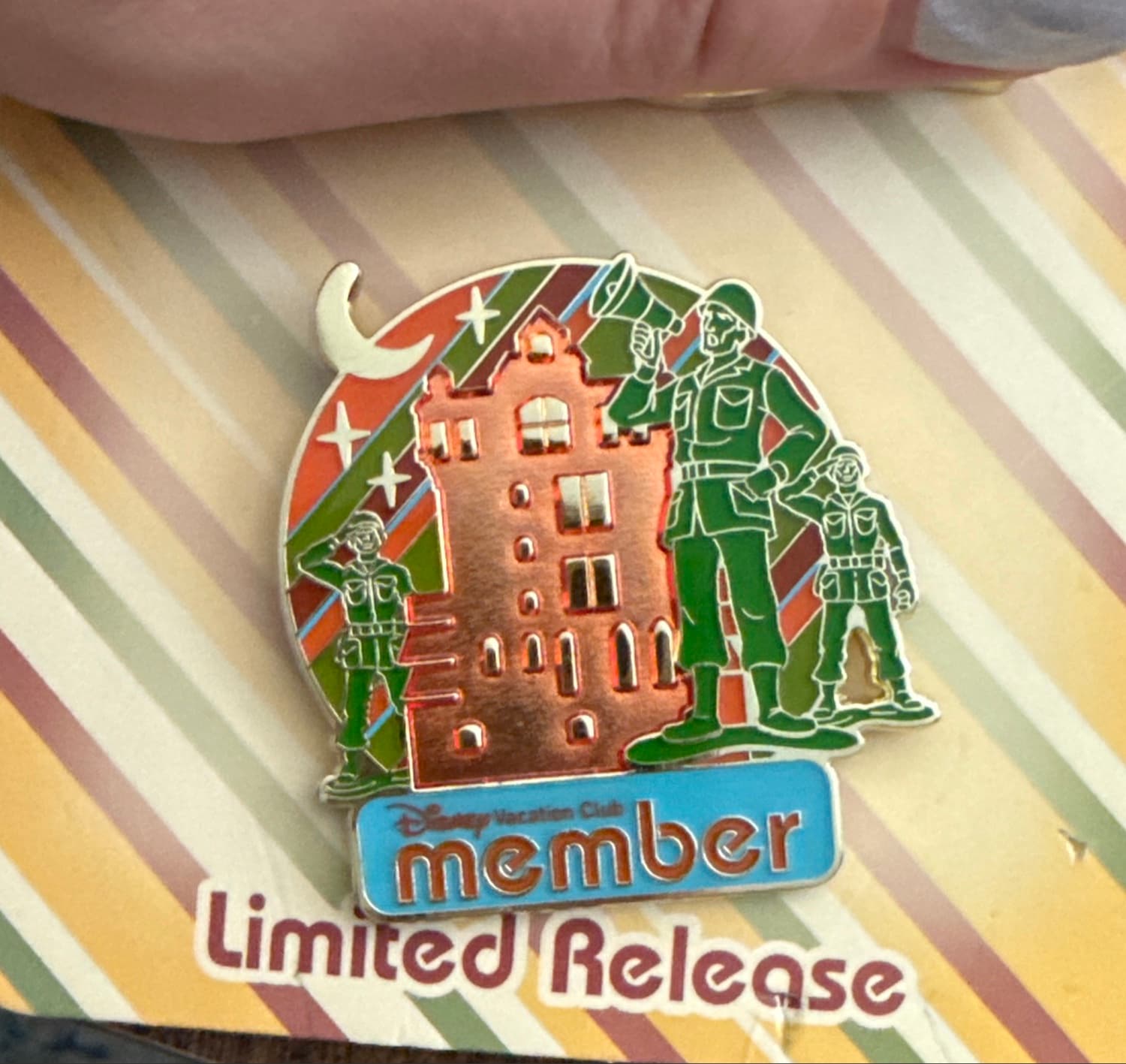 Sarge & Green Army Men Toy Story Disney Vacation Club Member Tower of Terror Pin