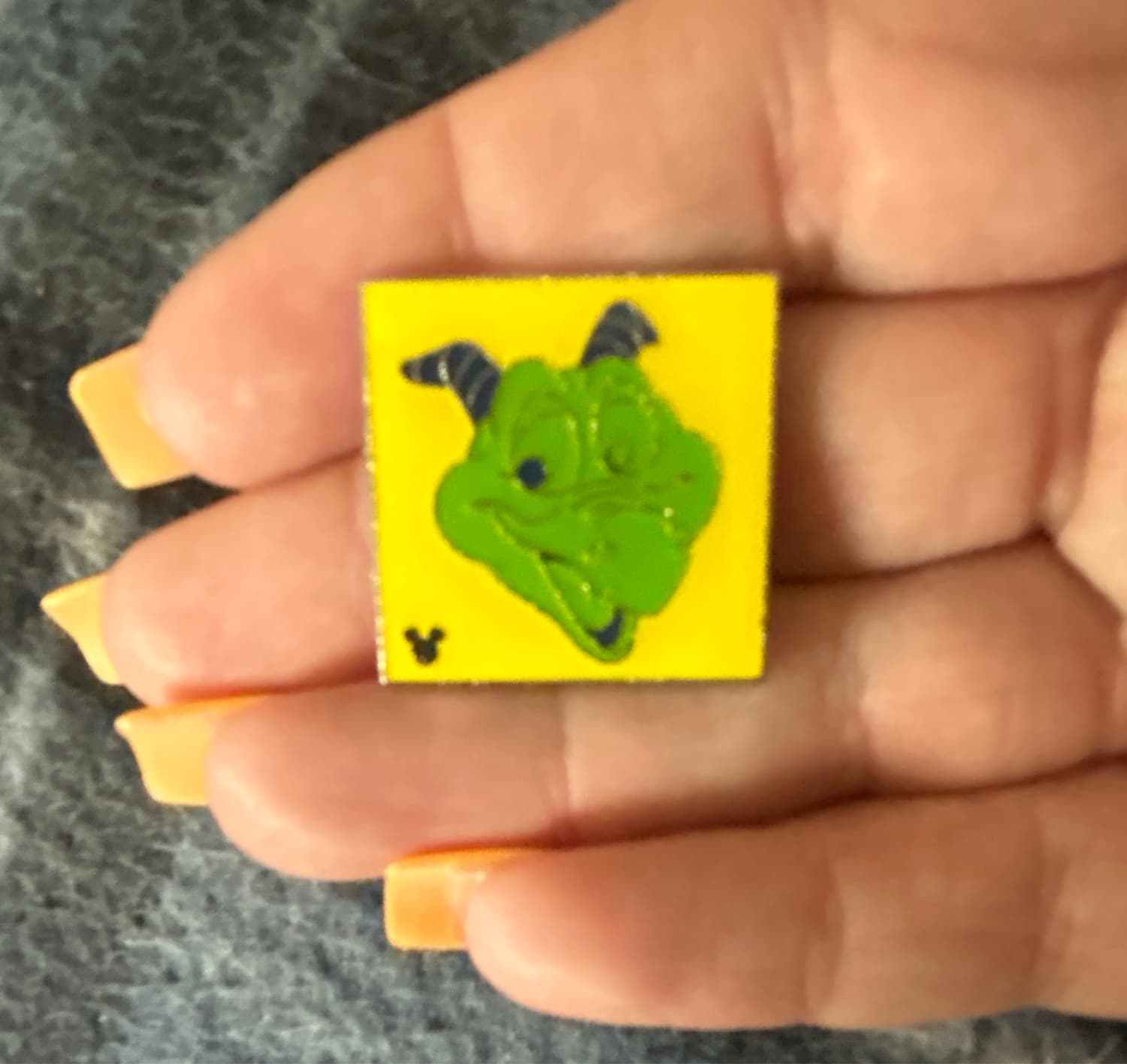 Figment Yellow Head Hidden Mickey Pin front