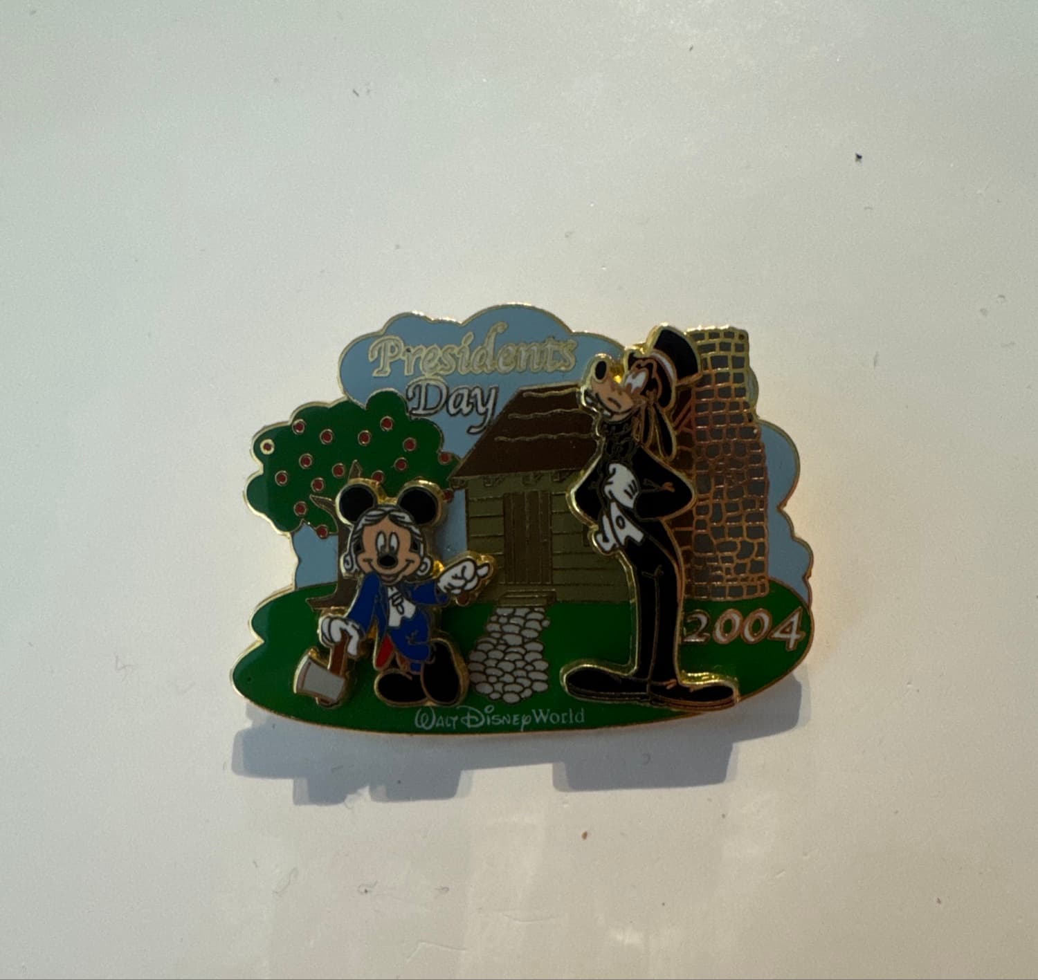 WDW President's Day 2004 Mickey Washington & Goofy Lincoln 3D Pin
