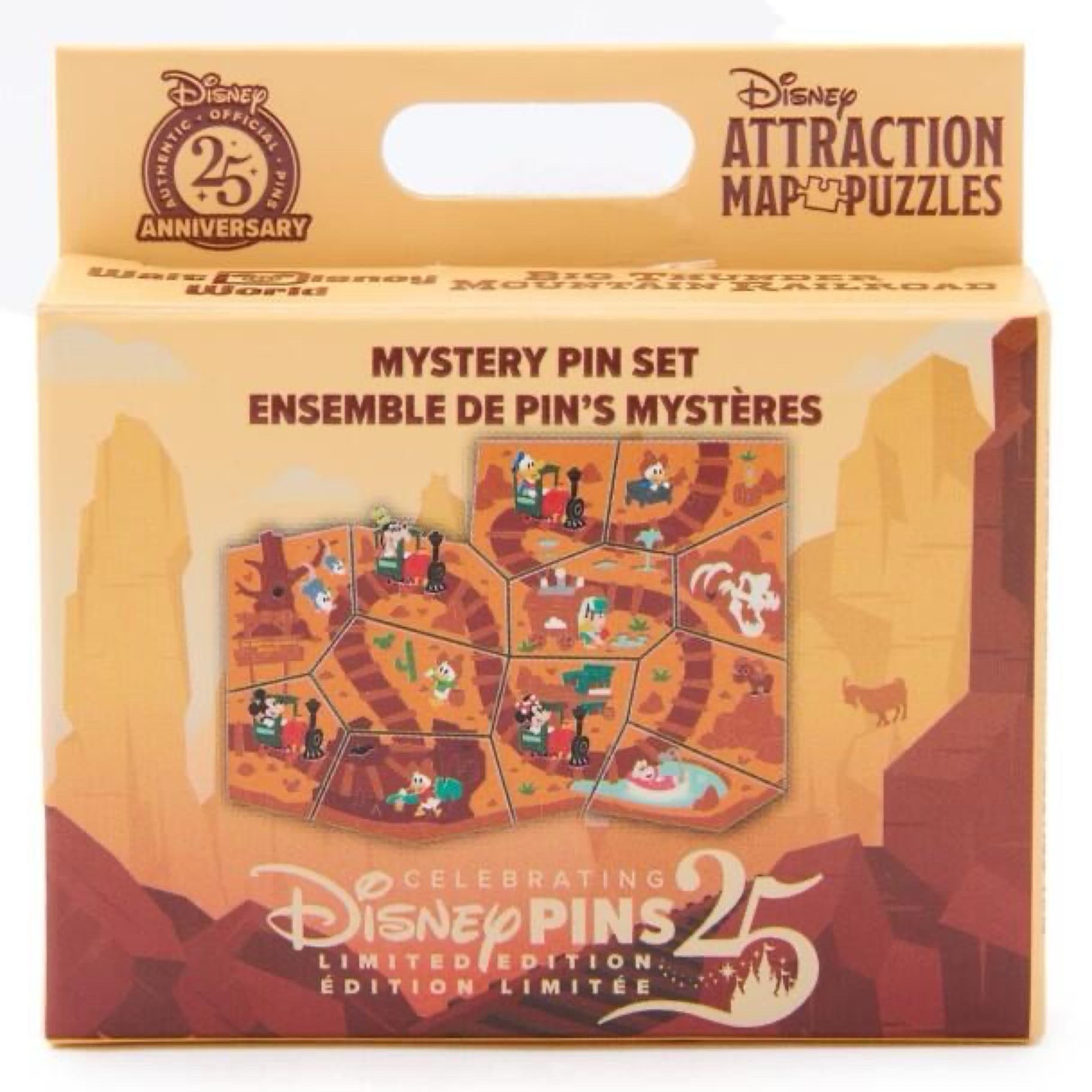 WDW Big Thunder Mountain Railroad Attraction Map Puzzle Mystery Set Box