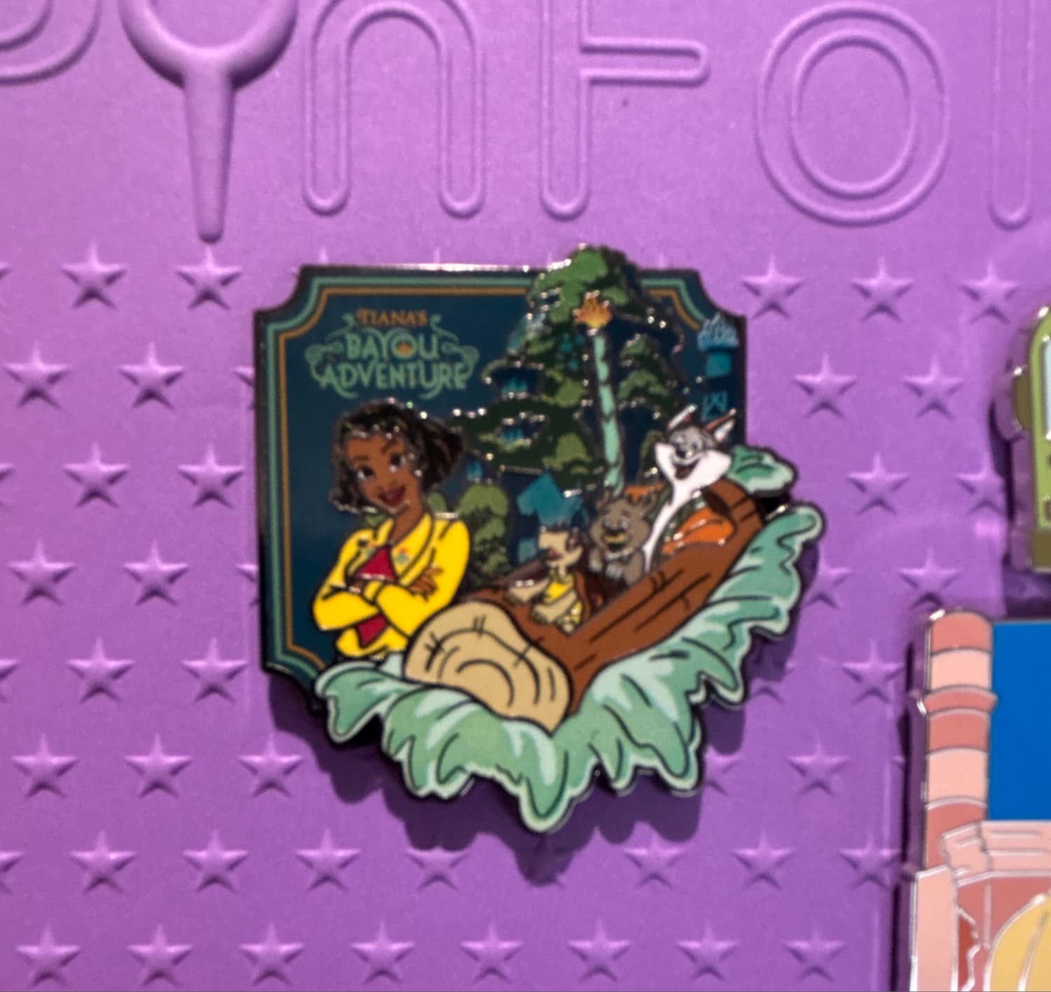 Tiana's Bayou Adventure Pin with Tiana and Critters in Log Ride
