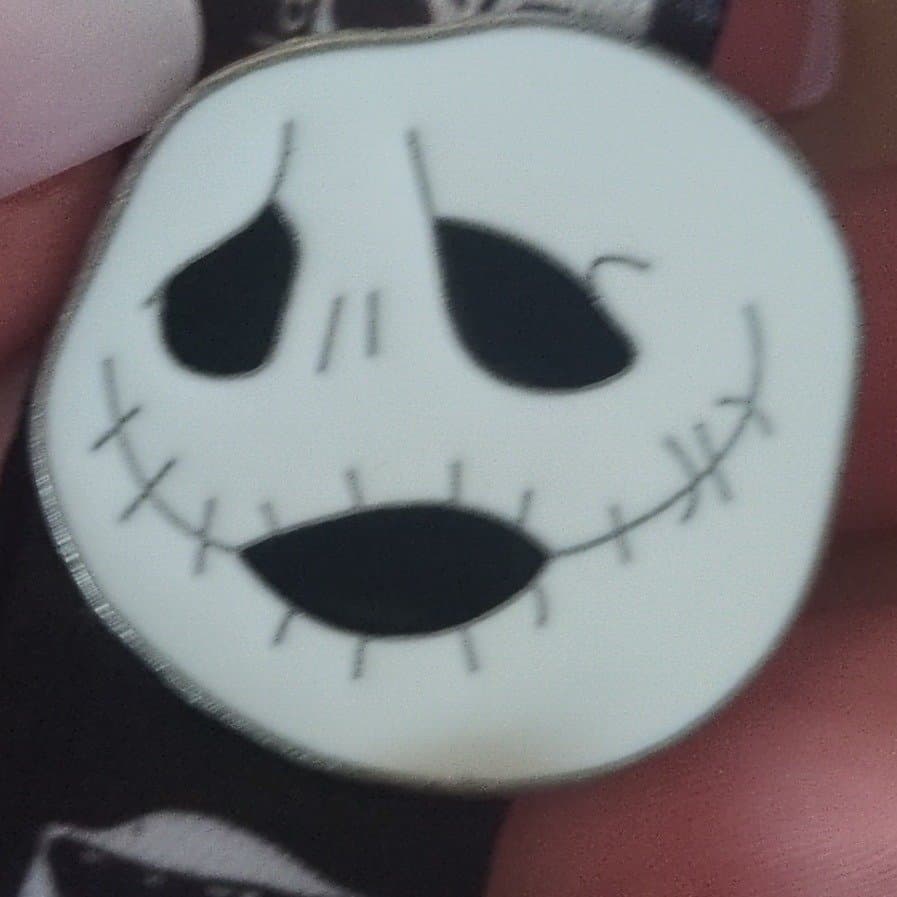 Jack Skellington Face Open Edition Pin front
