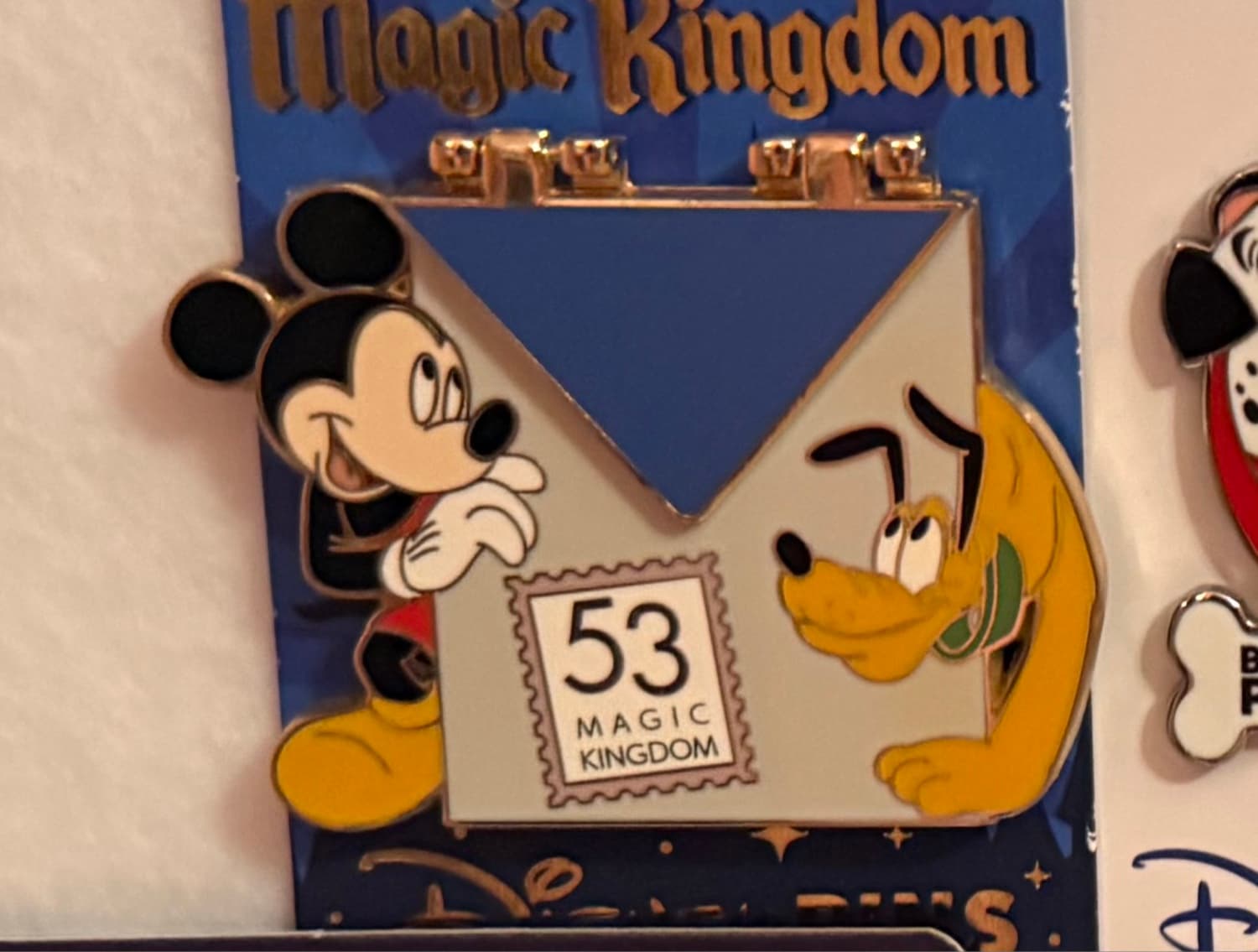 Mickey Mouse and Pluto Magic Kingdom 53rd Anniversary Hinged Pin