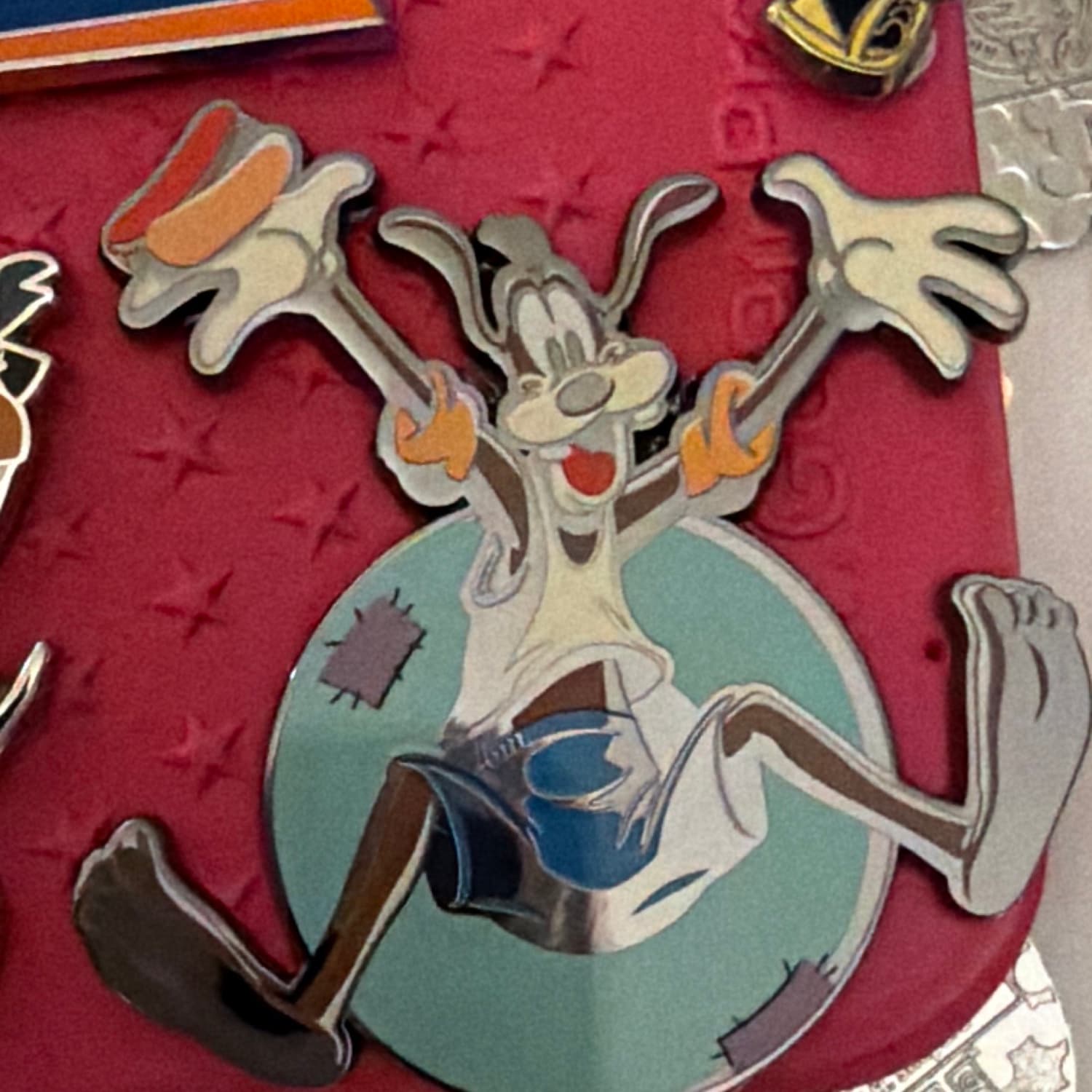Max Goof on Inner Tube with Hot Dog