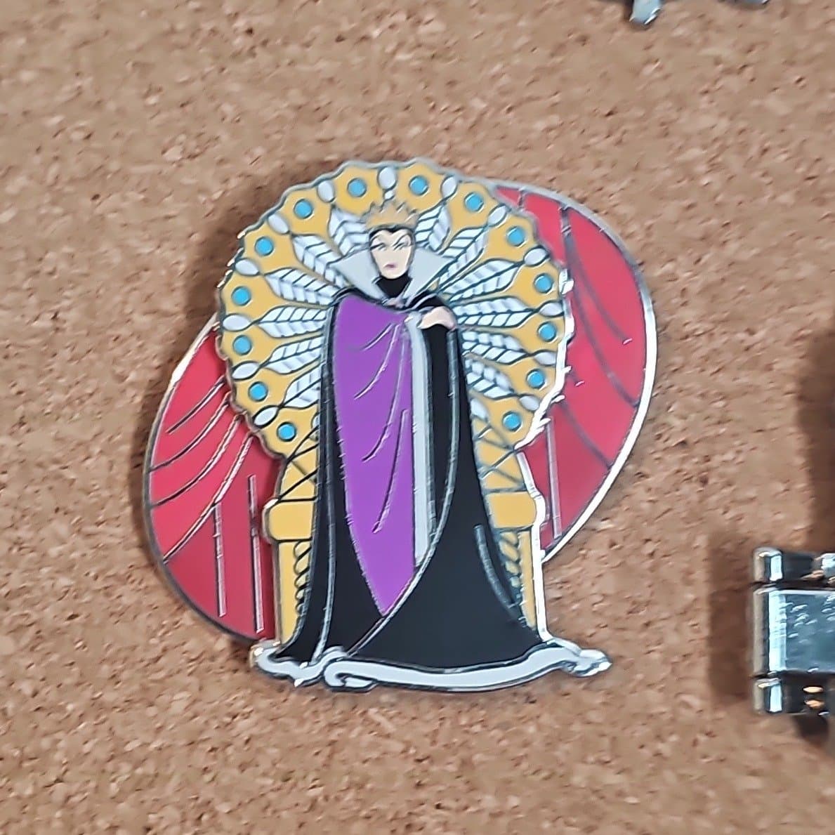 Evil Queen Sitting on Throne Pin