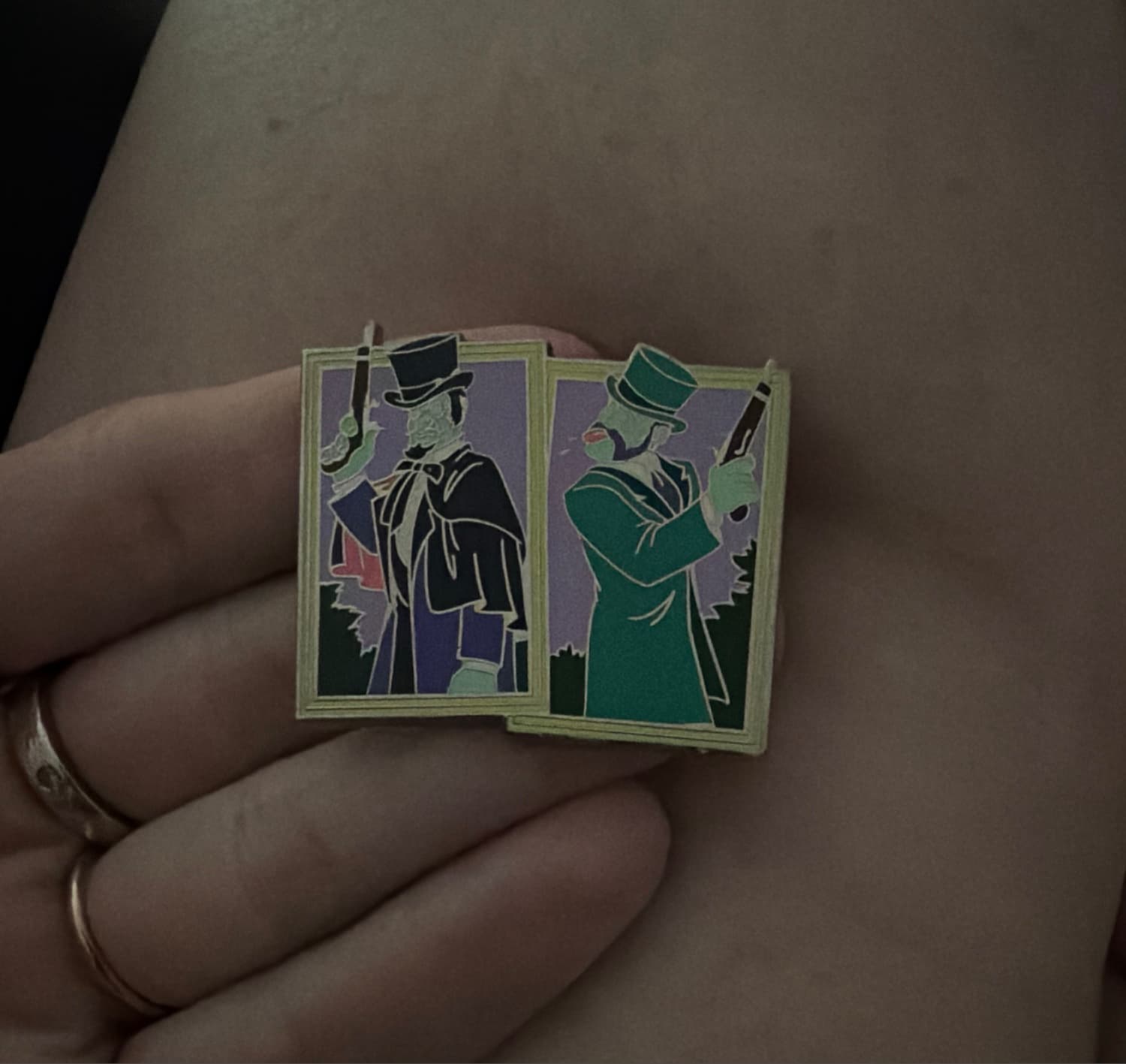 Haunted Mansion Dueling Gentlemen Portrait Pin Set