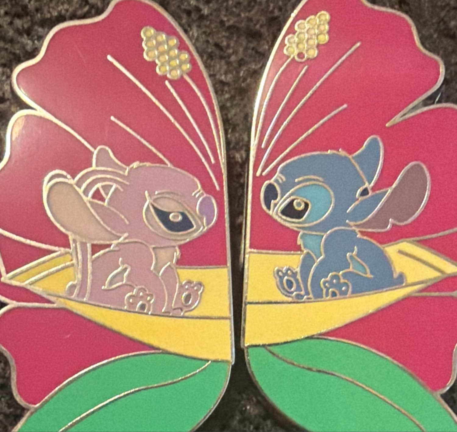 Stitch and Angel Pin Set
