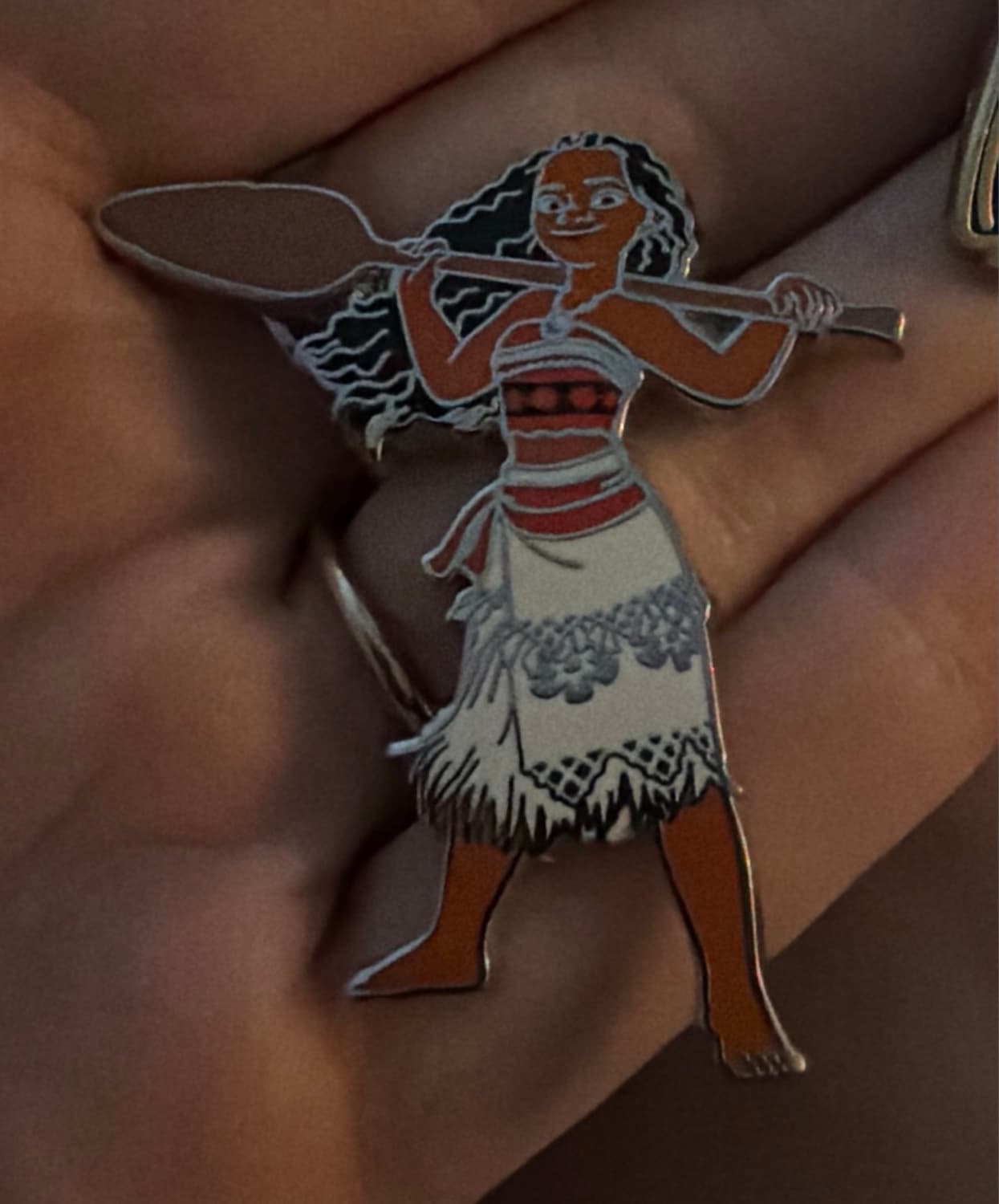 Moana Holding Her Oar Between Shoulders front